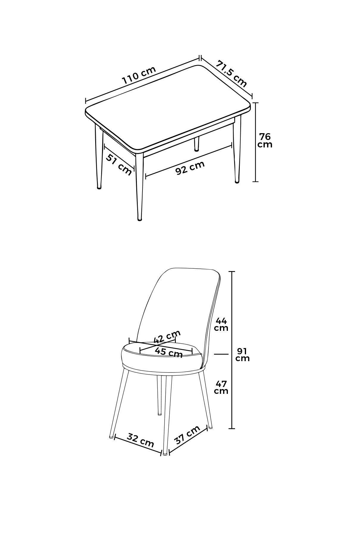 Nil Dining Room Set Baroque and Cappuccino