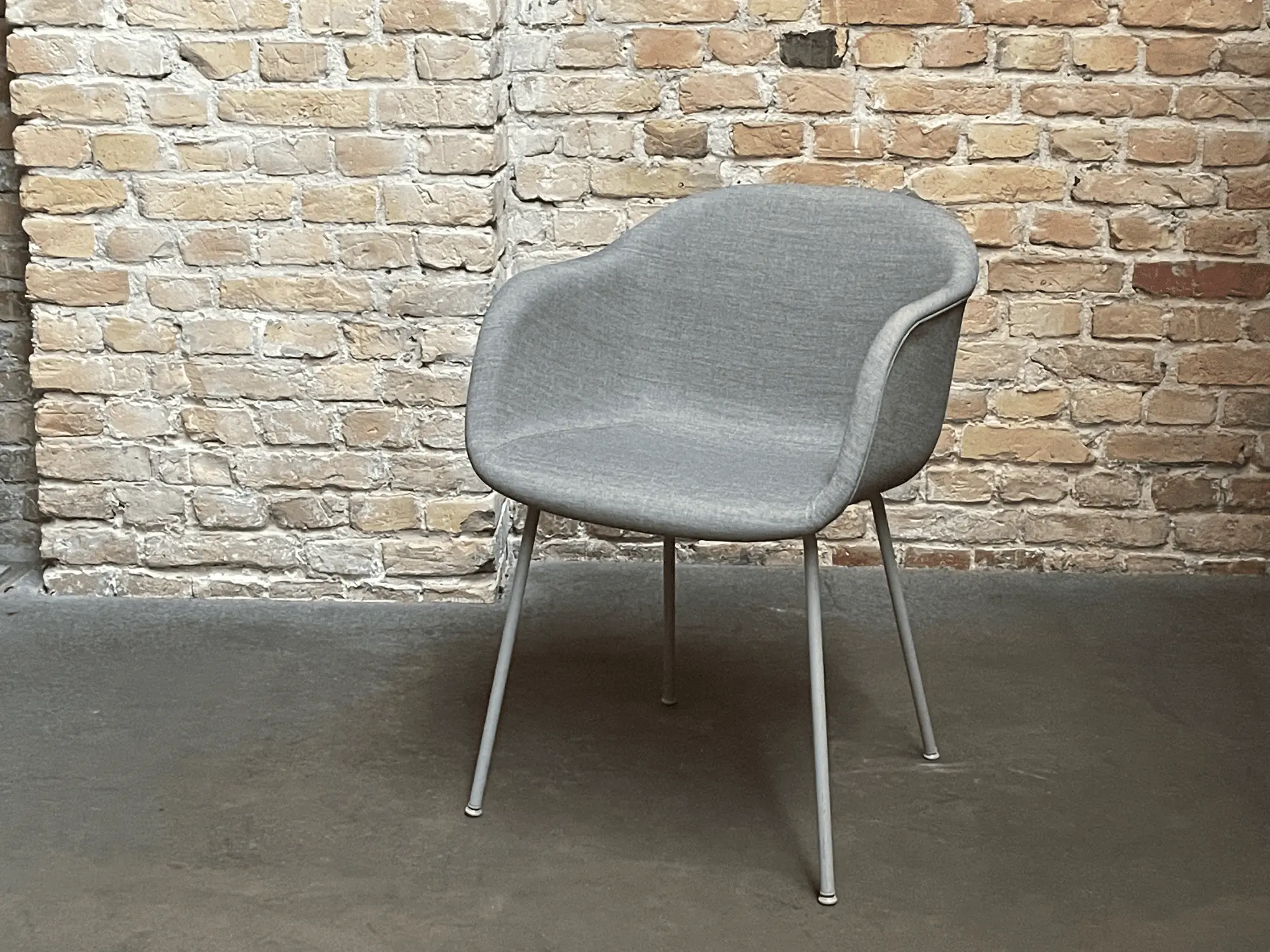Fiber Armchair Textile Steel Grey