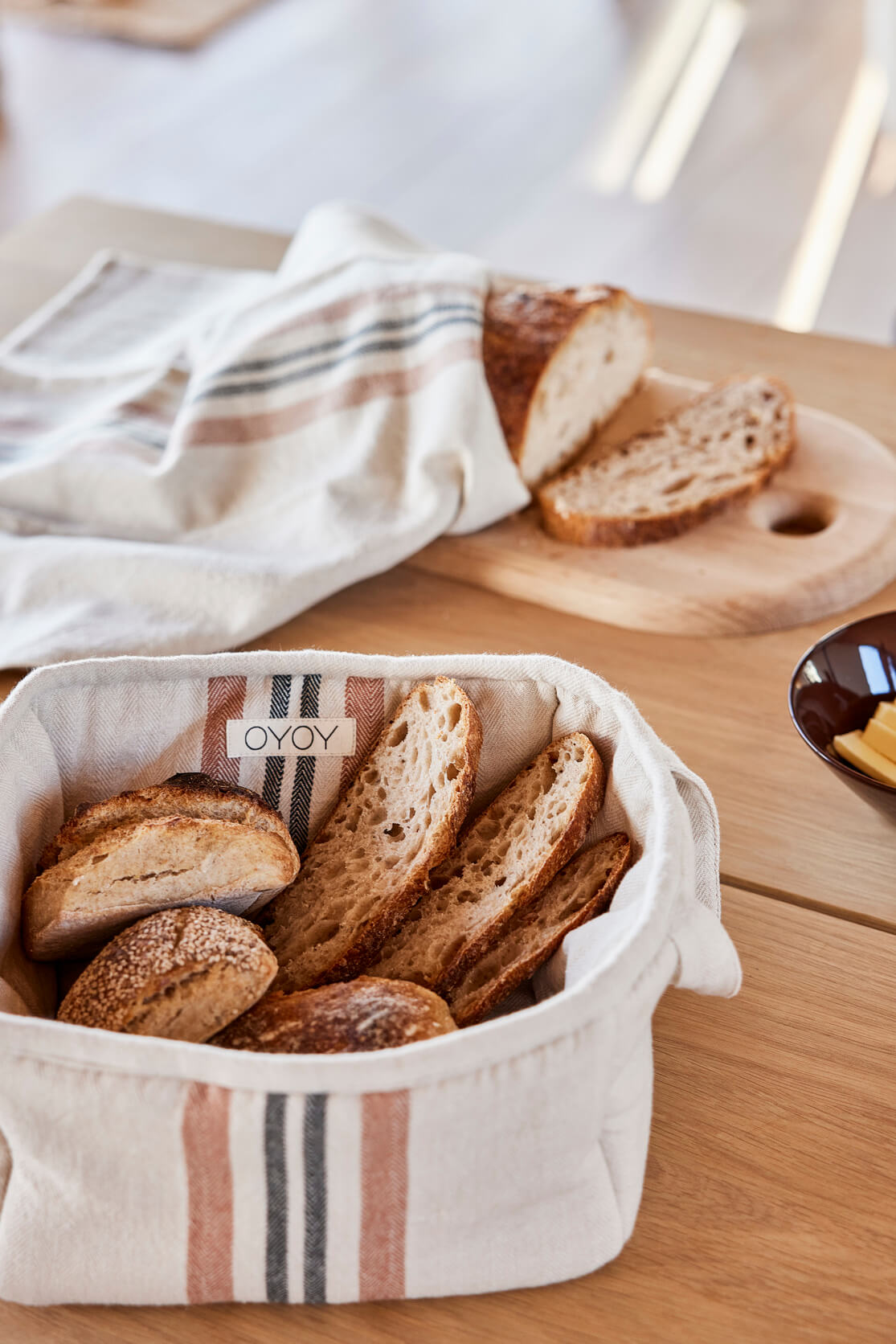 Linu Bread Basket Organic Cotton Cream