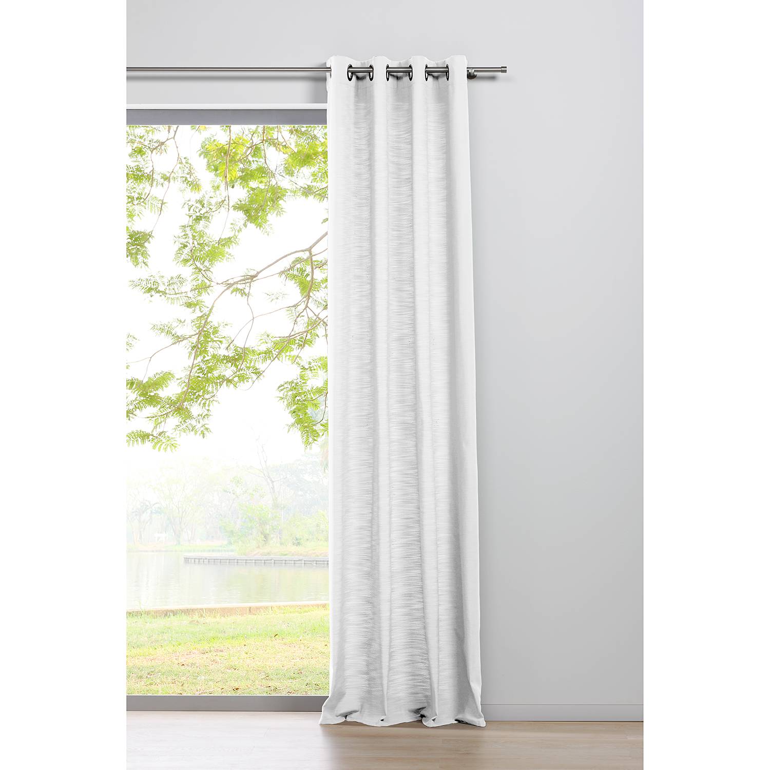 Ösenschal Balance Polyester Weiß 135 x 245 cm