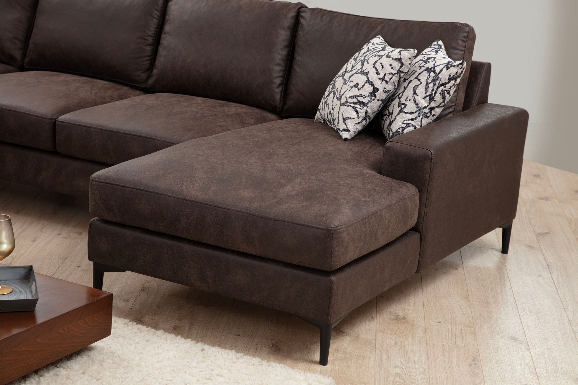 Porto Ecksofa Braun