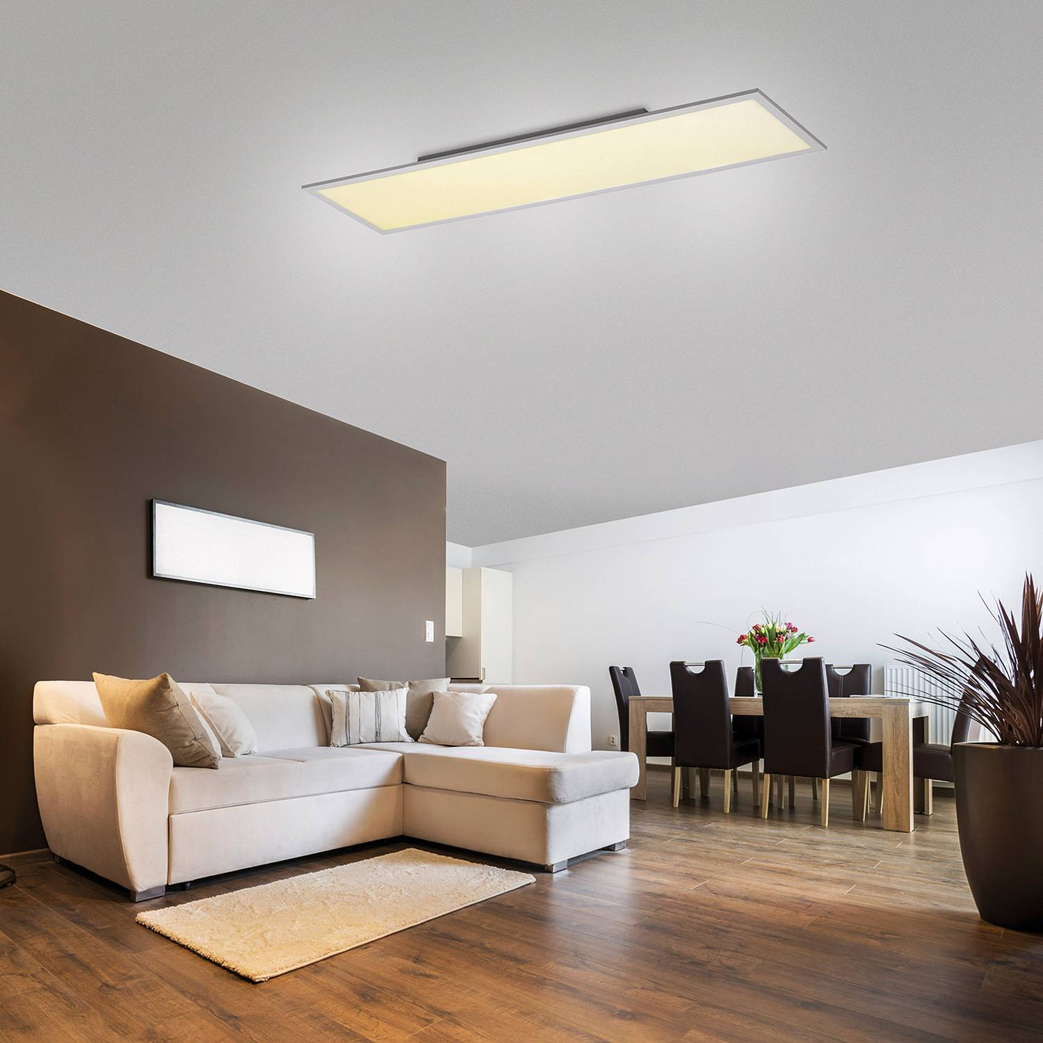 LED Deckenleuchte Flat Panel Metall 120 cm