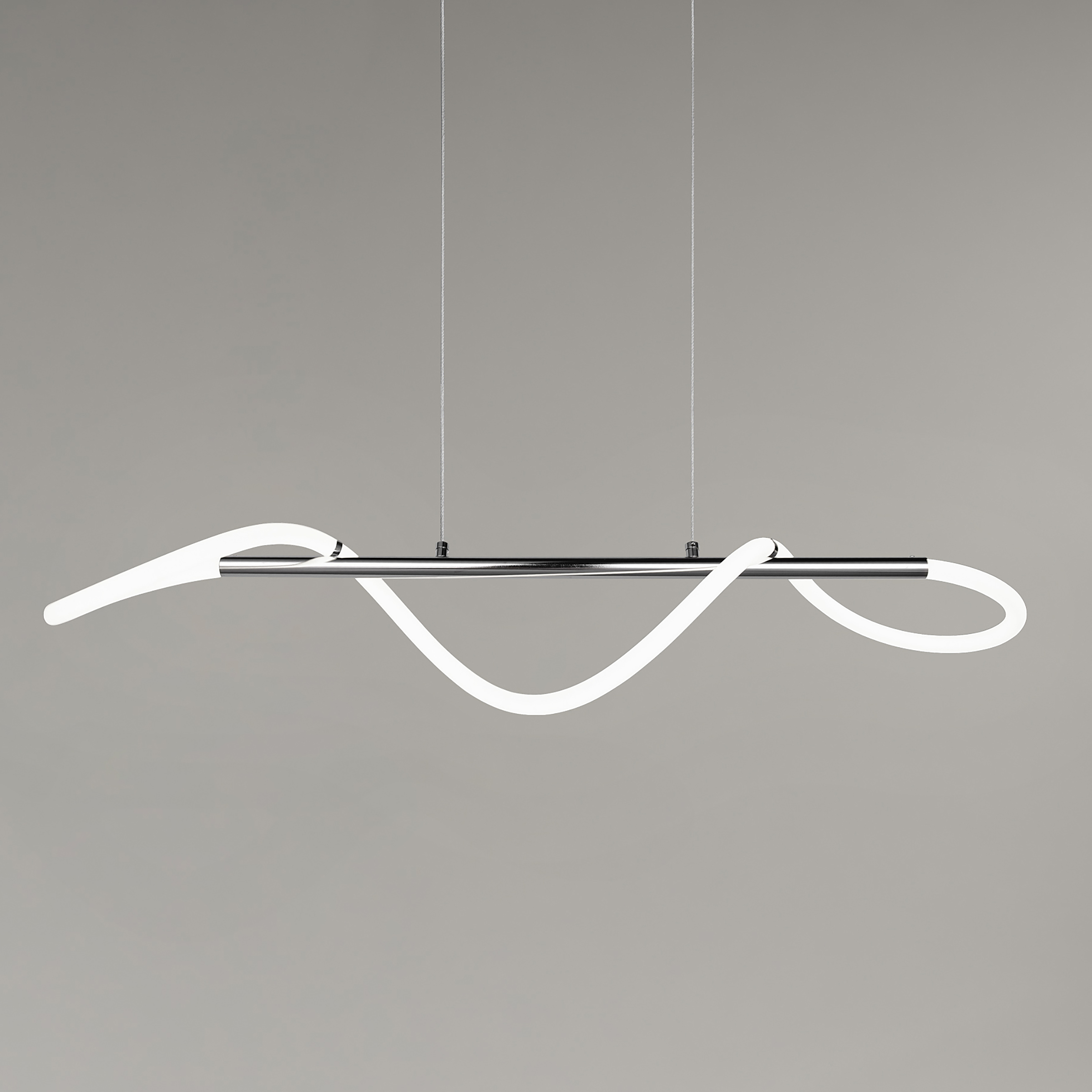 1-Light Argos LED Pendant Light Iron Silver