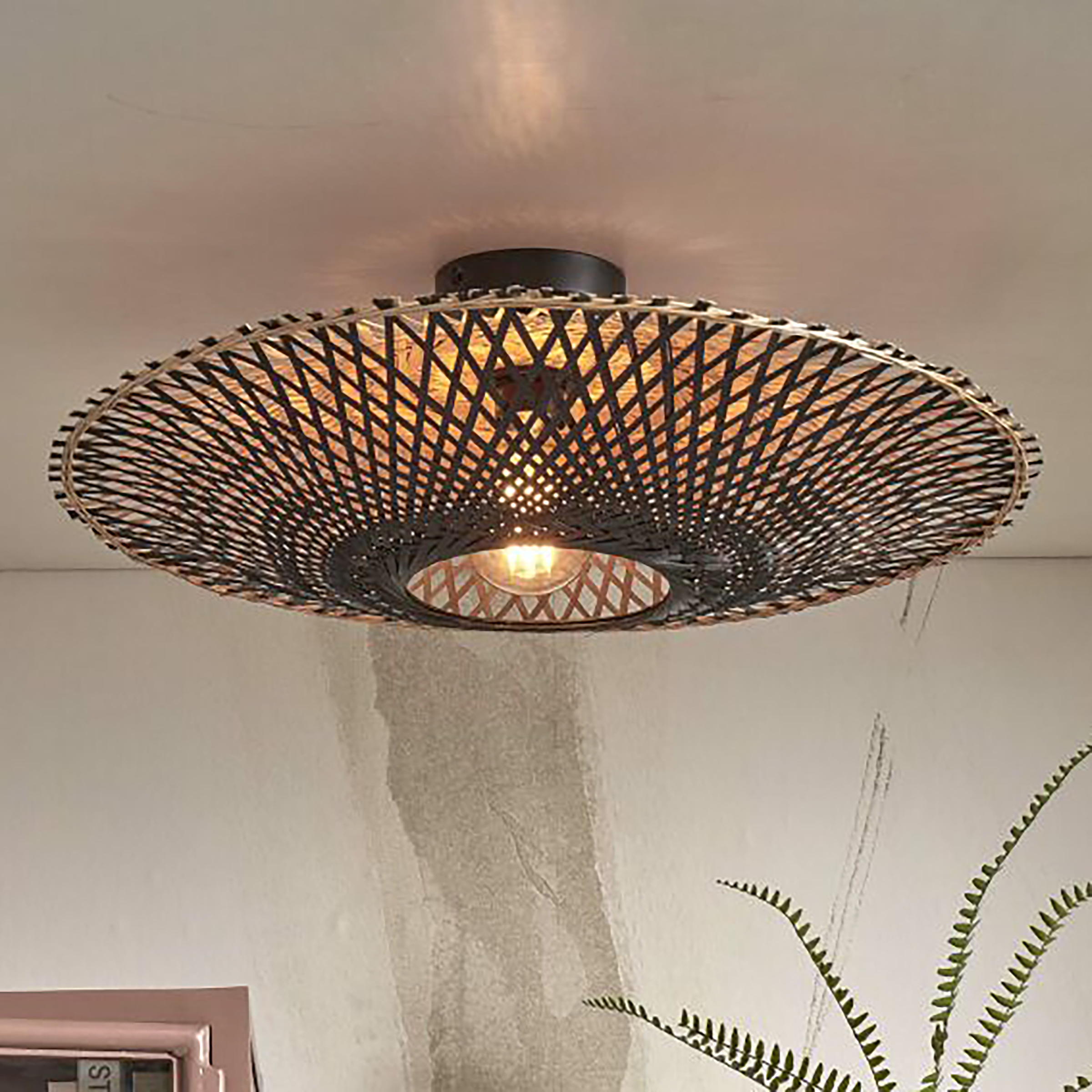  Kalimantan Typ A Deckenleuchte Eisen Schwarz