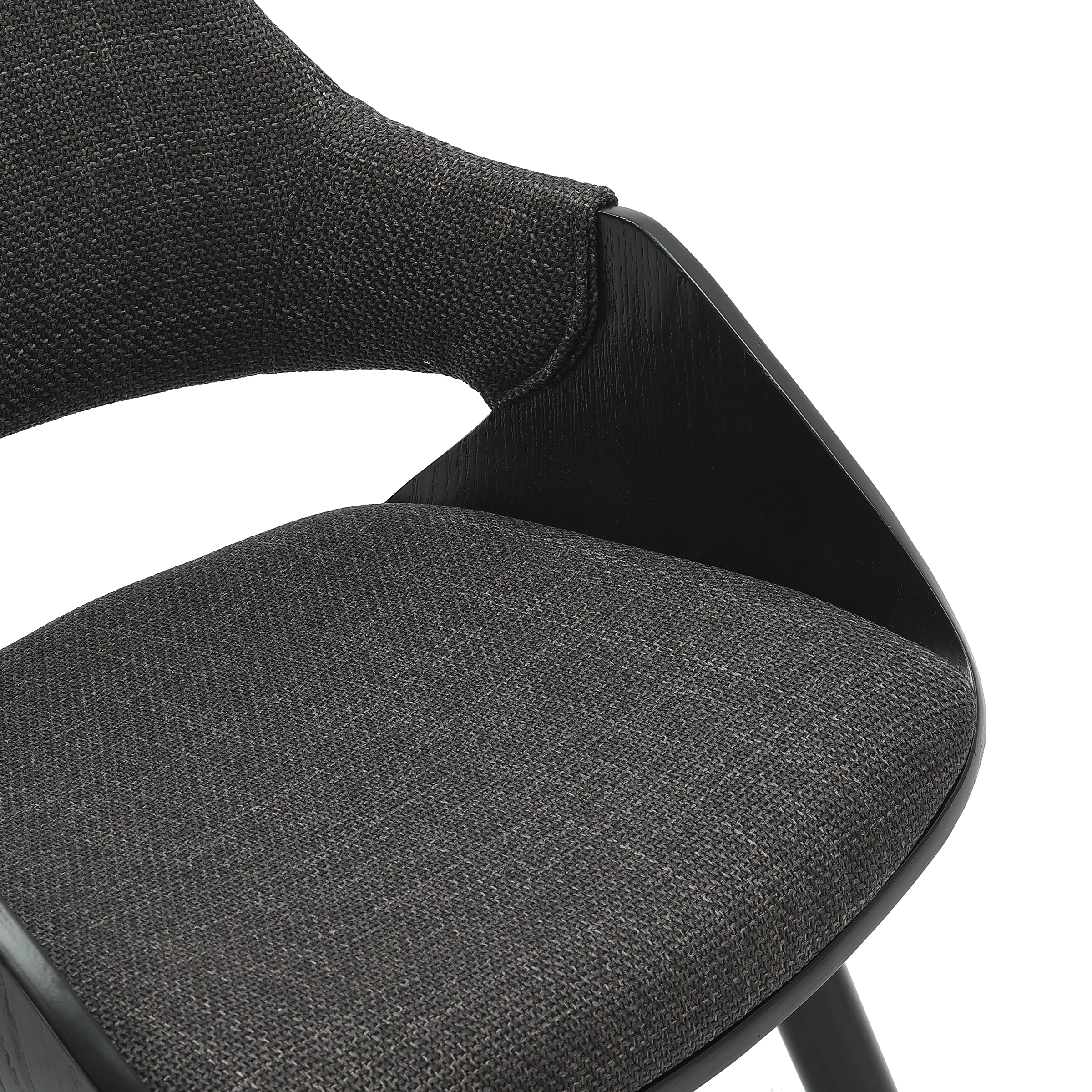 RIFFLES Armchair Set of 2 Anthracite Black