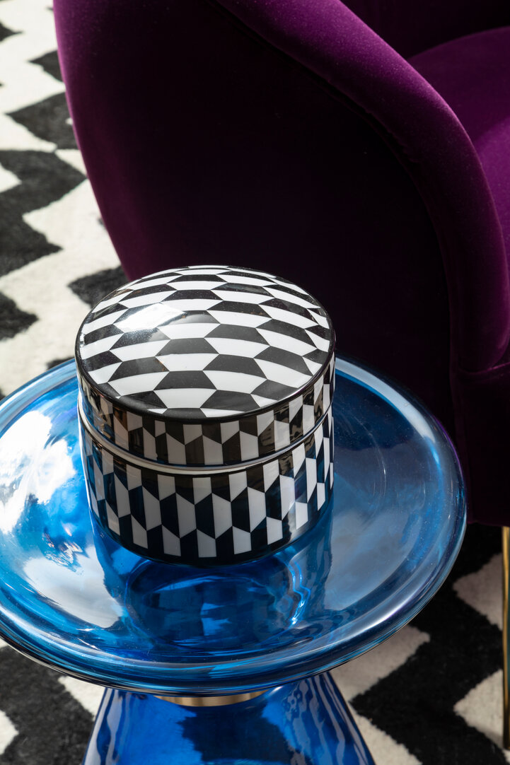 Marlo Big Geometric Printed Ceramic Jewelry Box