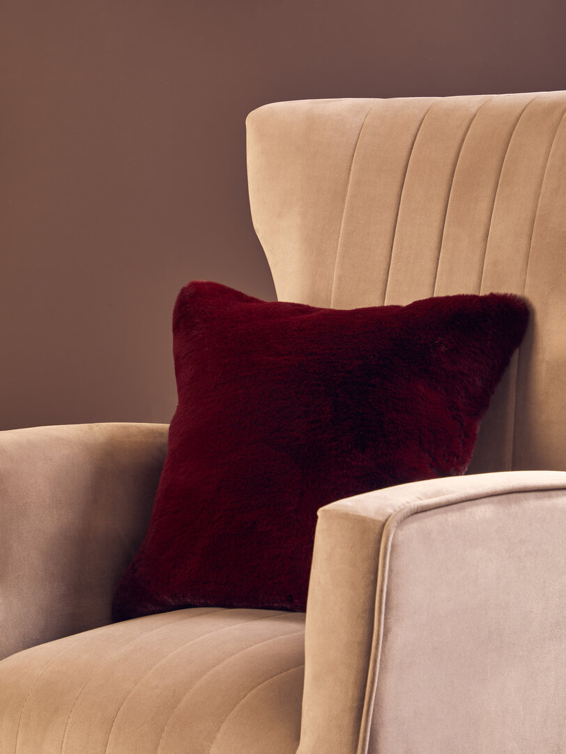 Bosie Lamina Red Wine Square Cushion