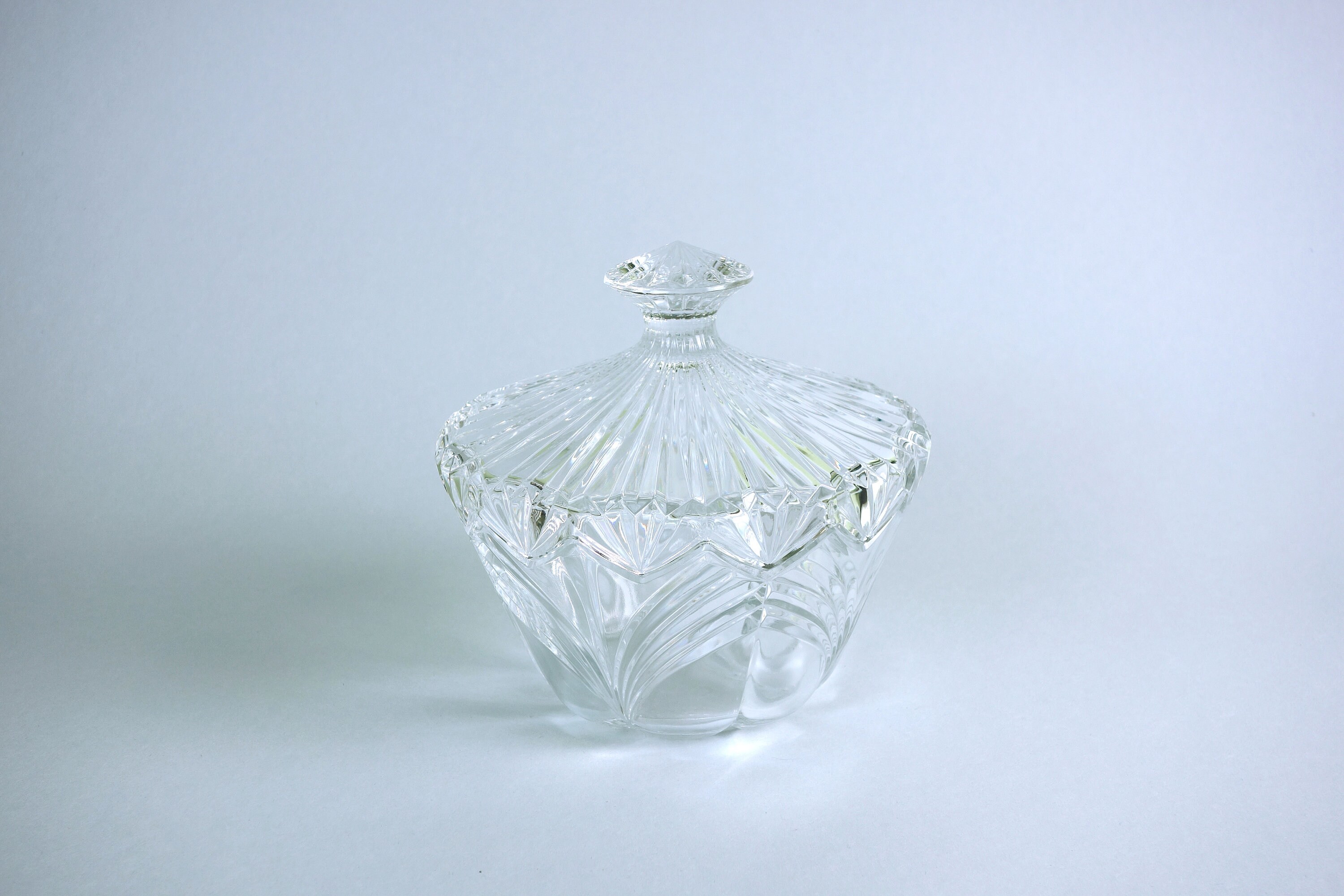 Vintage Bonbonniere Kristall Glas 1980er Jahre