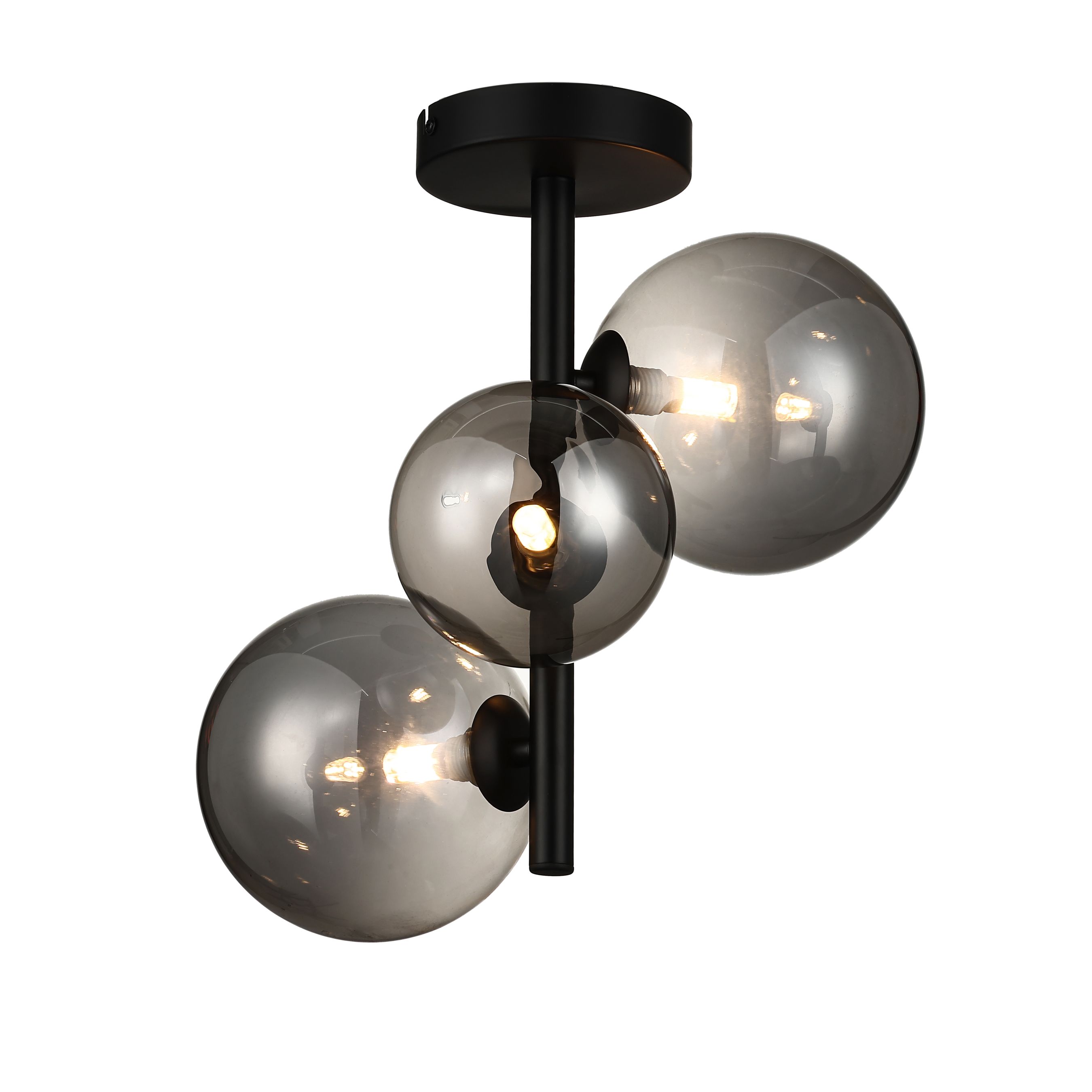 Ceiling light smoked glass gray