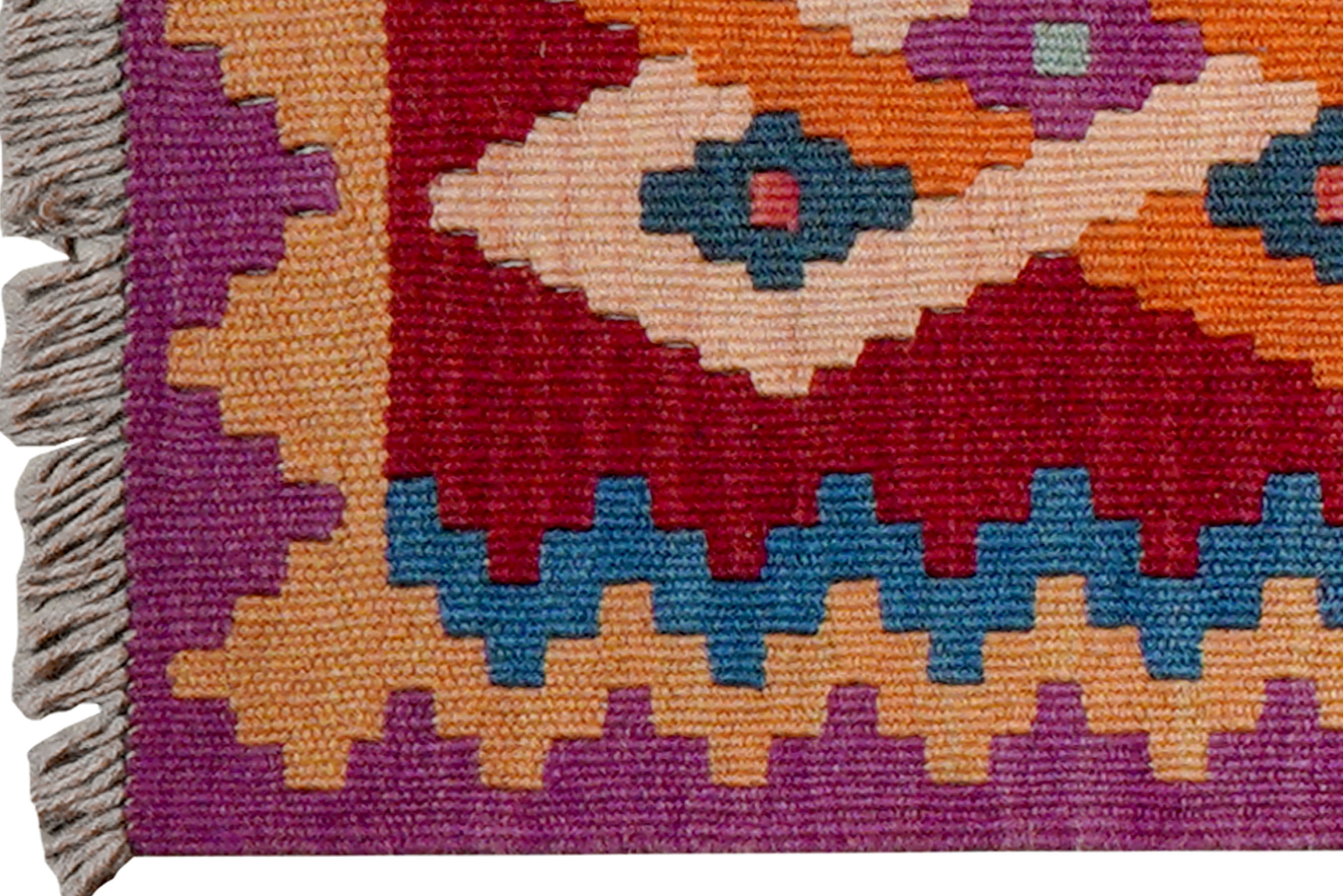 Tappeto Kilim Gashgai Lana Rosso