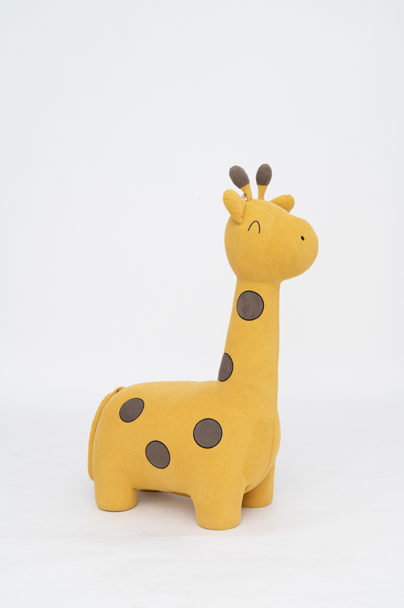 Giraffe Stofftier Baumwolle Gelb Braun