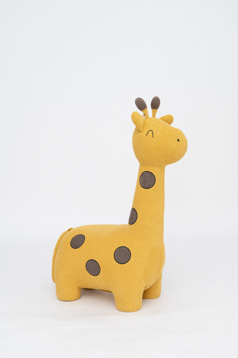 Giraffe stuffed animal Cotton Yellow Brown