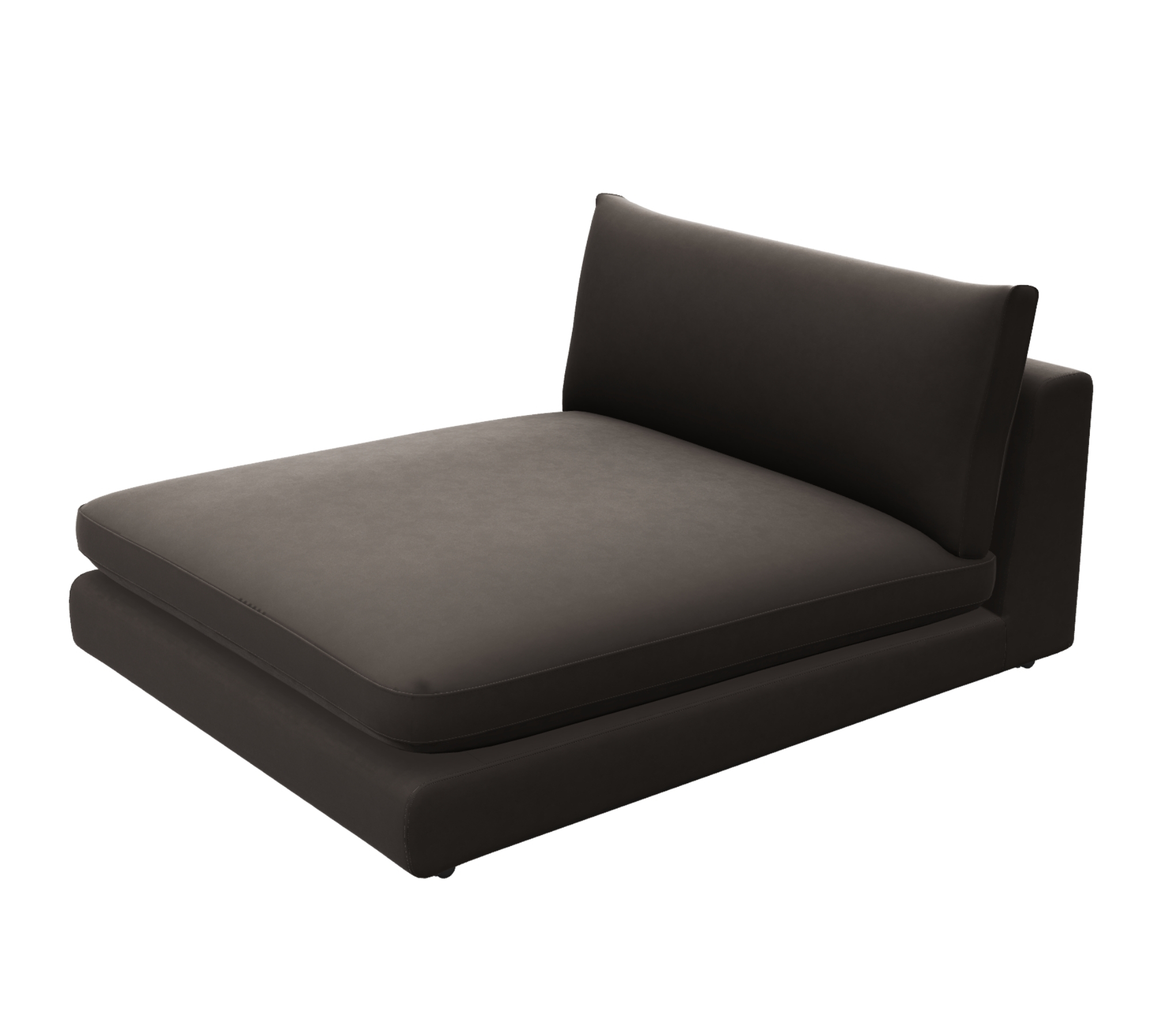 The Mammut Loveseat Aston Brown 28 Velvet fabric