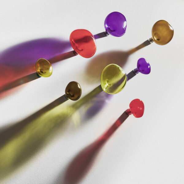 Bubble Coat hook Glass Red