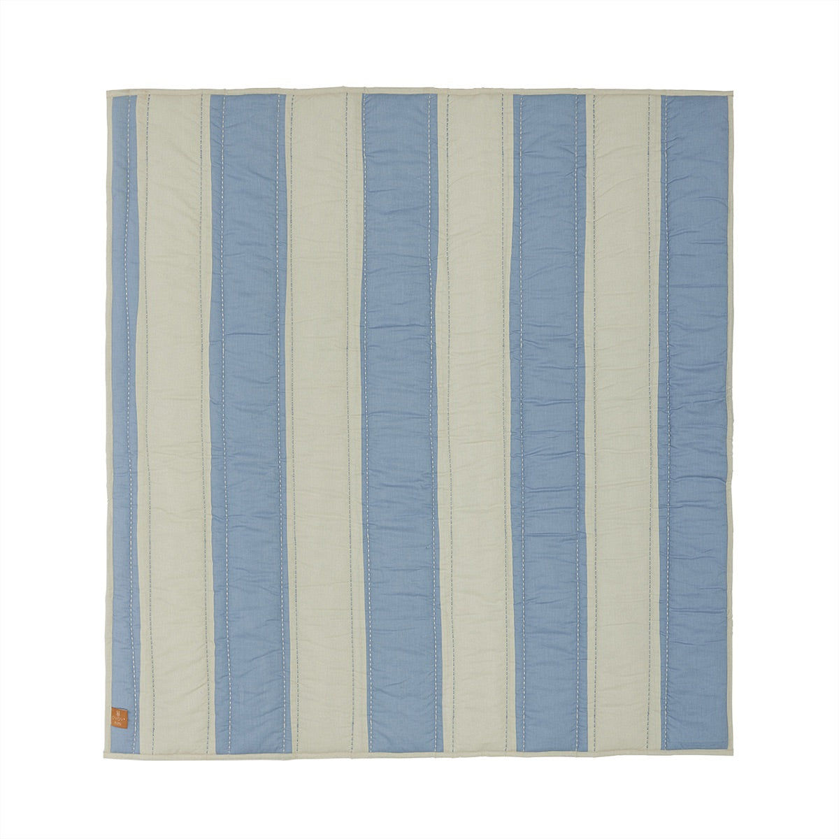 Decke Bio-Baumwolle Blau Gestreift 130x140 cm