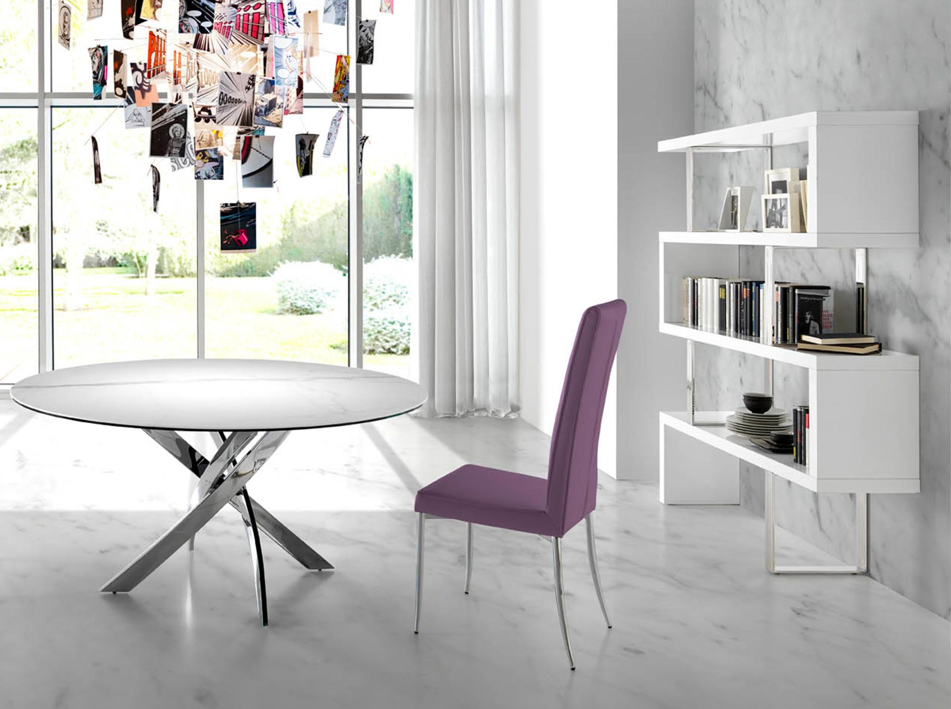 3026 Scaffale acciaio bianco