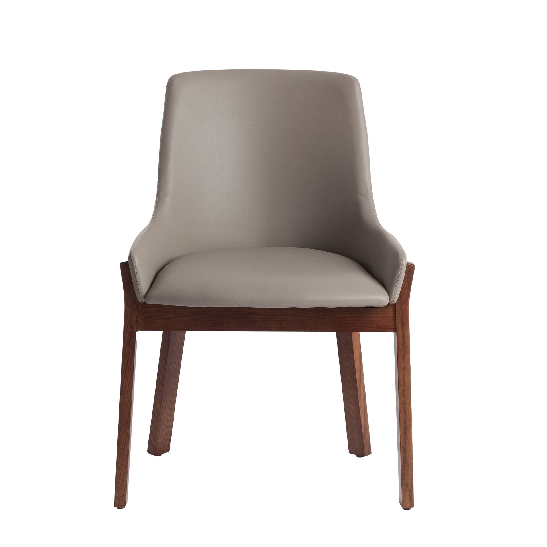 Dining chair faux leather grey