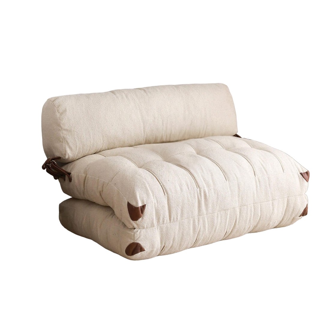 Sofa bed 2-seater cream