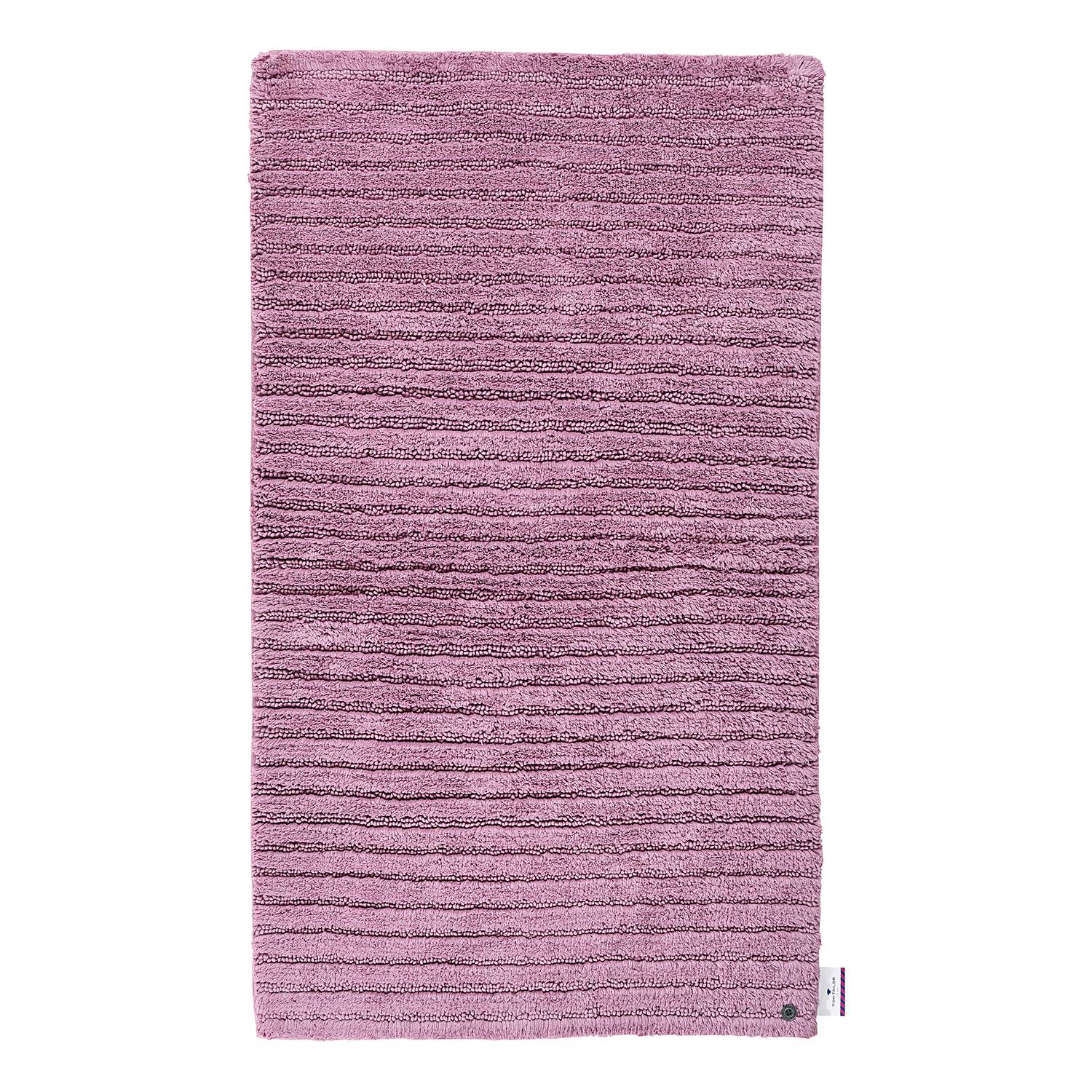 Badematte Cotton Stripe Baumwolle Mauve