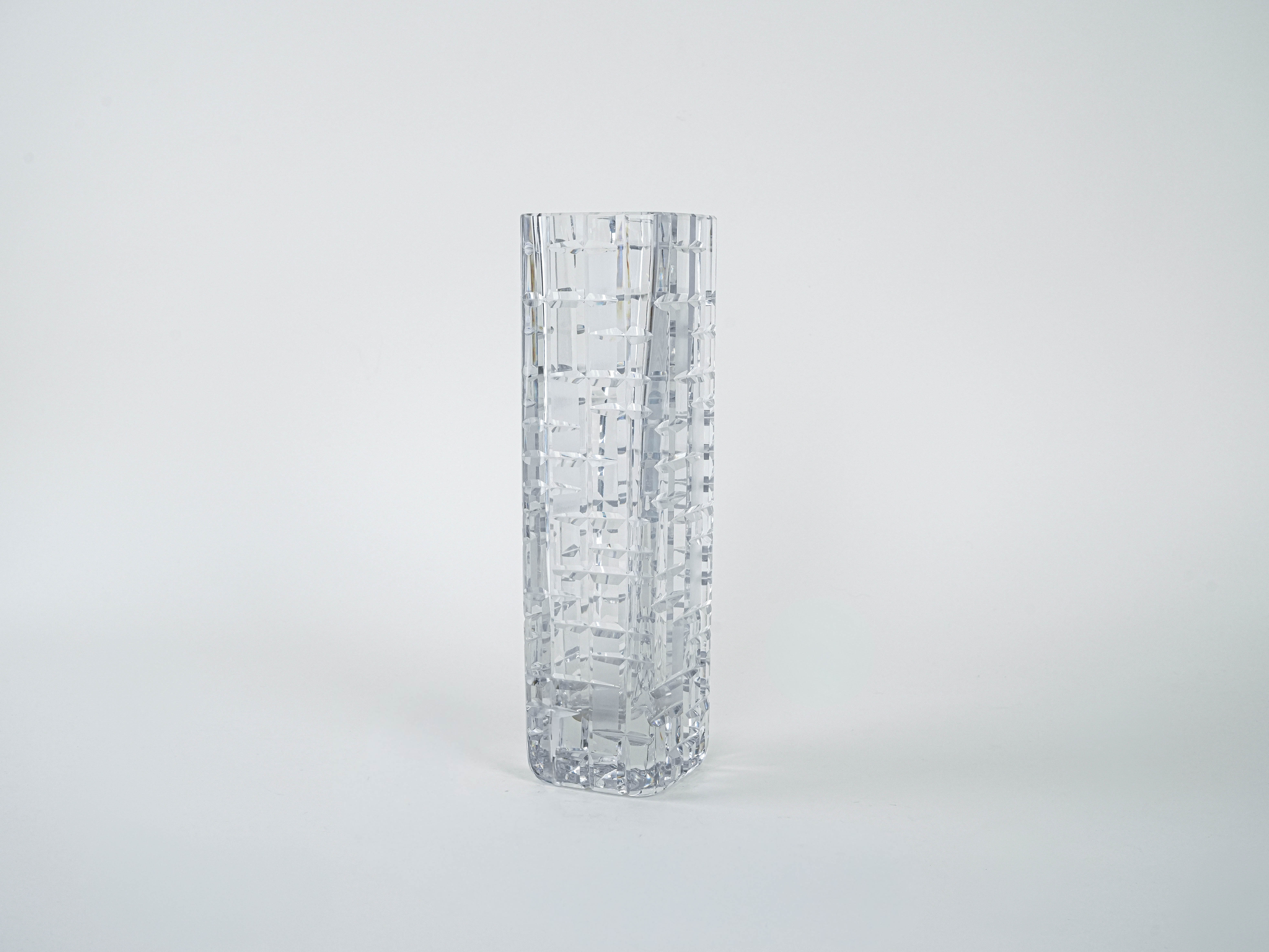 Kristallvase Transparent 1960er Jahre