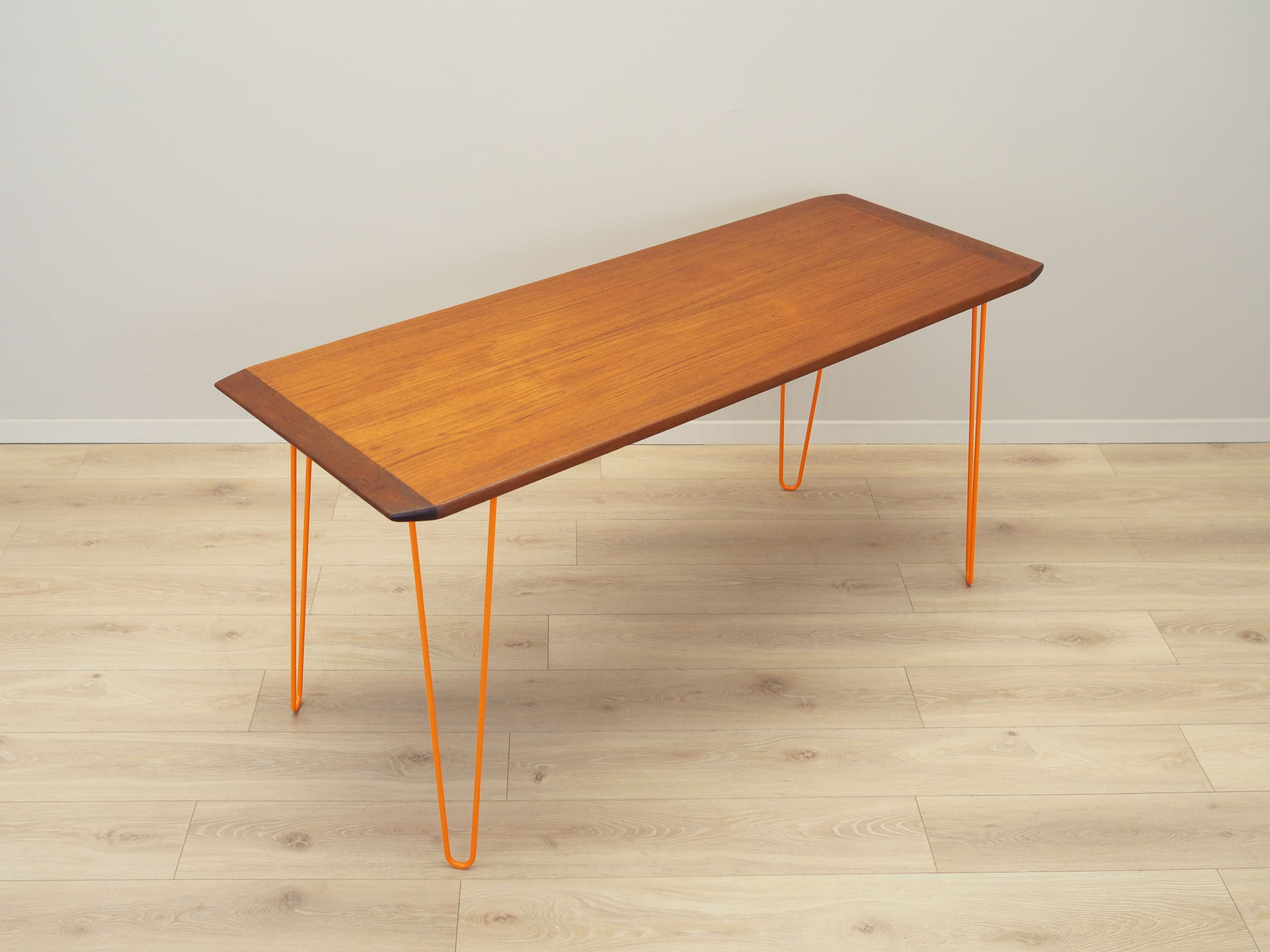 Vintage Schreibtisch Teakholz Metall Braun 1970er Jahre