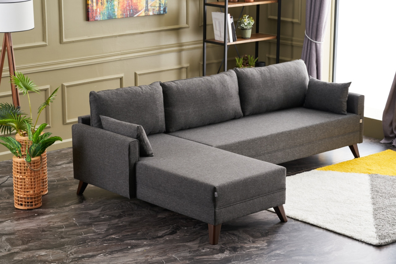 Bella Sofa Récamiere Links  Anthrazit