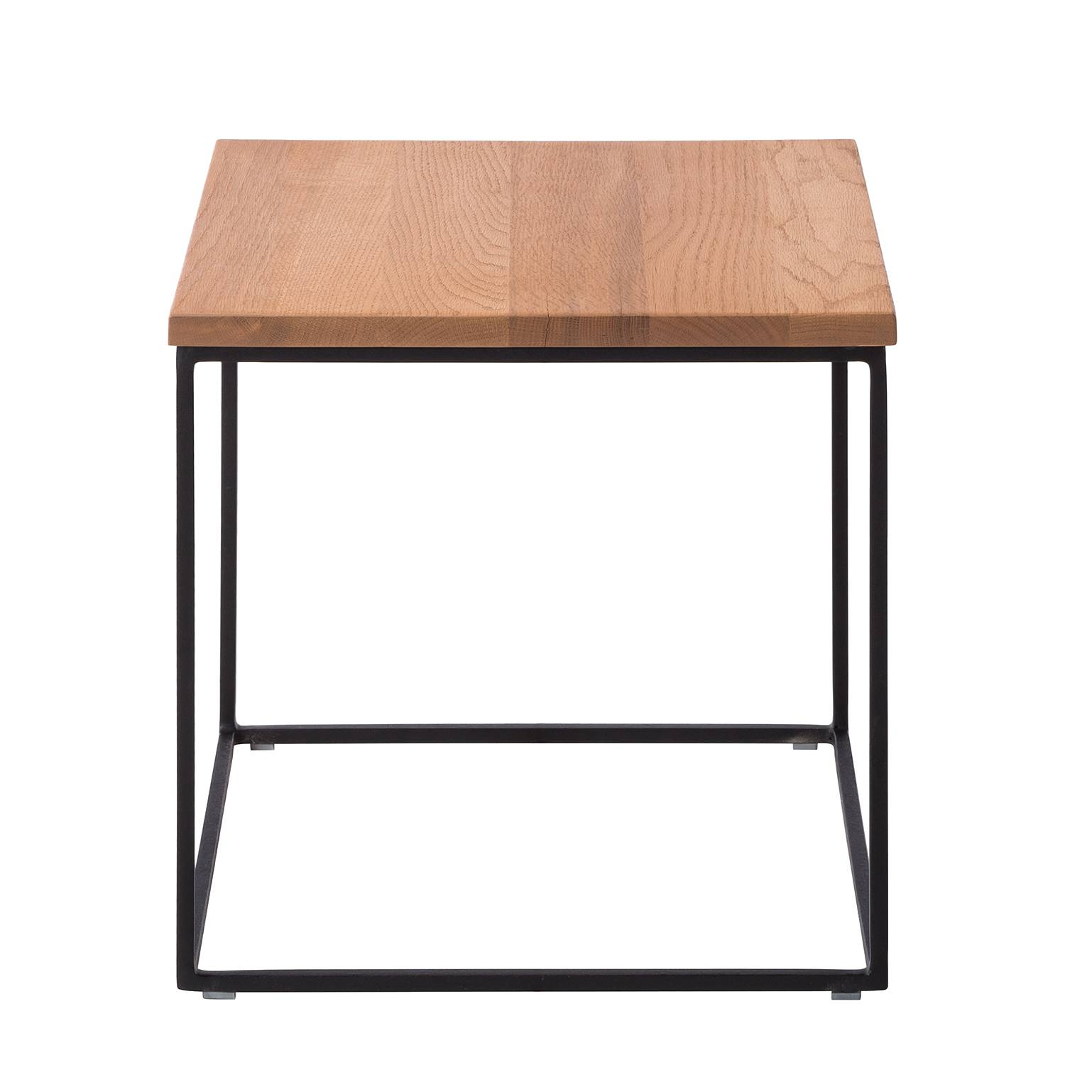 Mascotte Beistelltisch Massiveiche Metall Braun