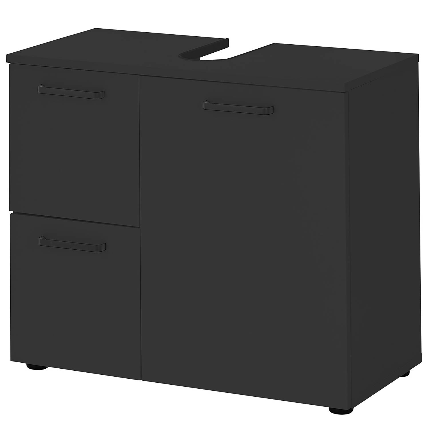Waschbeckenunterschrank Noale Matt Schwarz