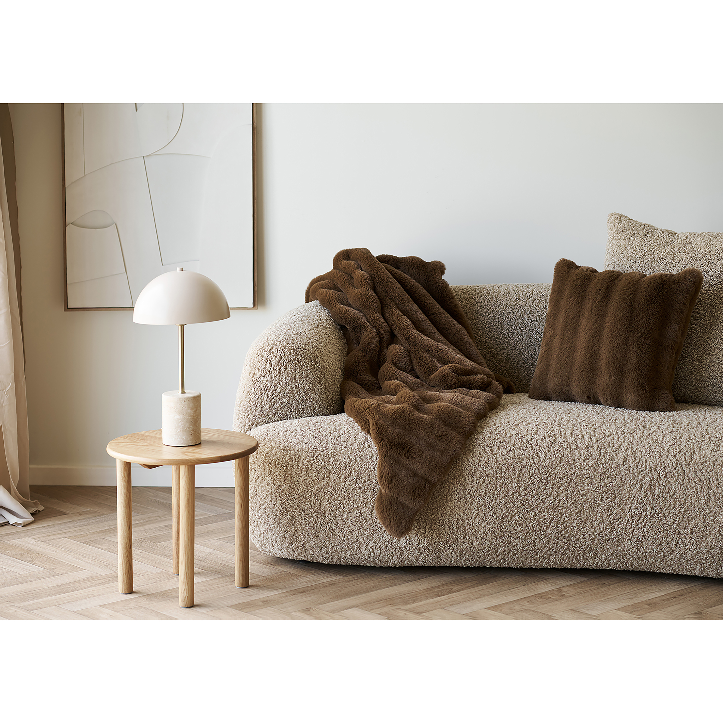 Eliaf Tischleuchte Marmor Creme