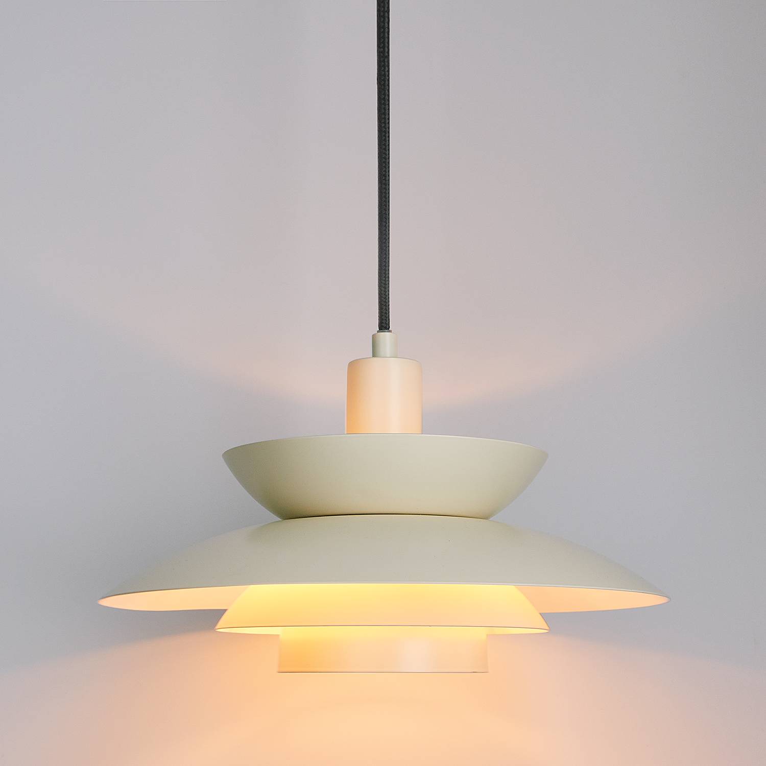 1-Light Singapore Pendant Light Iron Beige