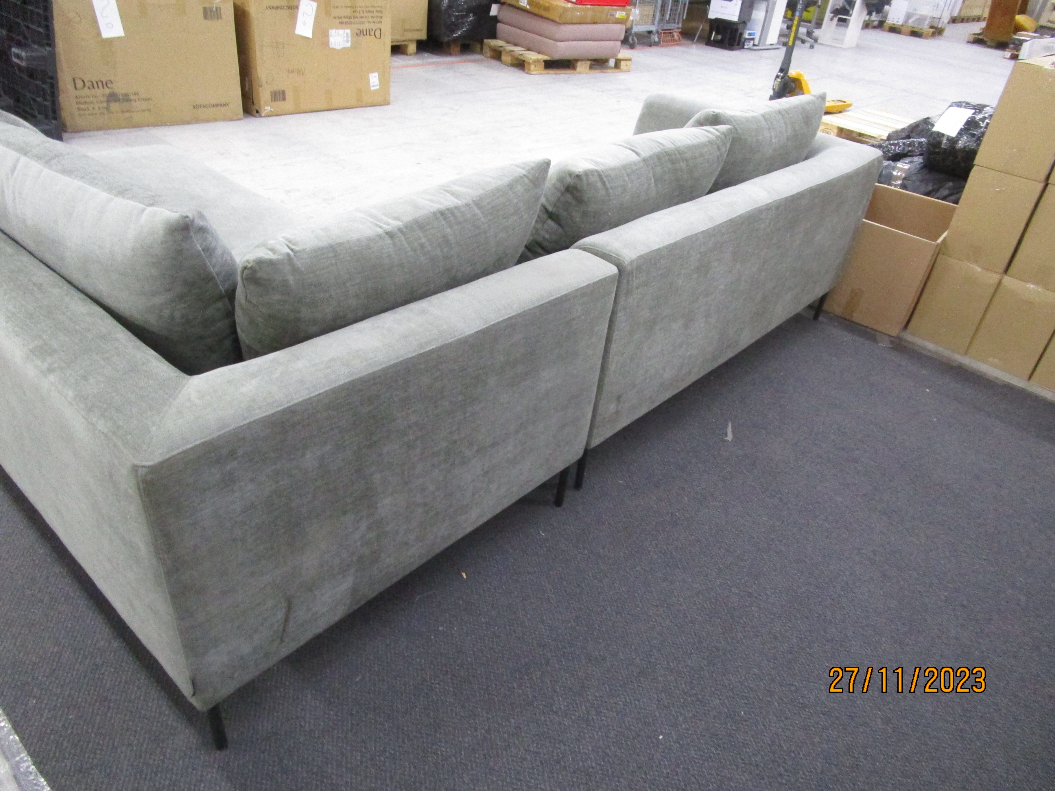 Noa Ecksofa Rechts Planet Grey Green