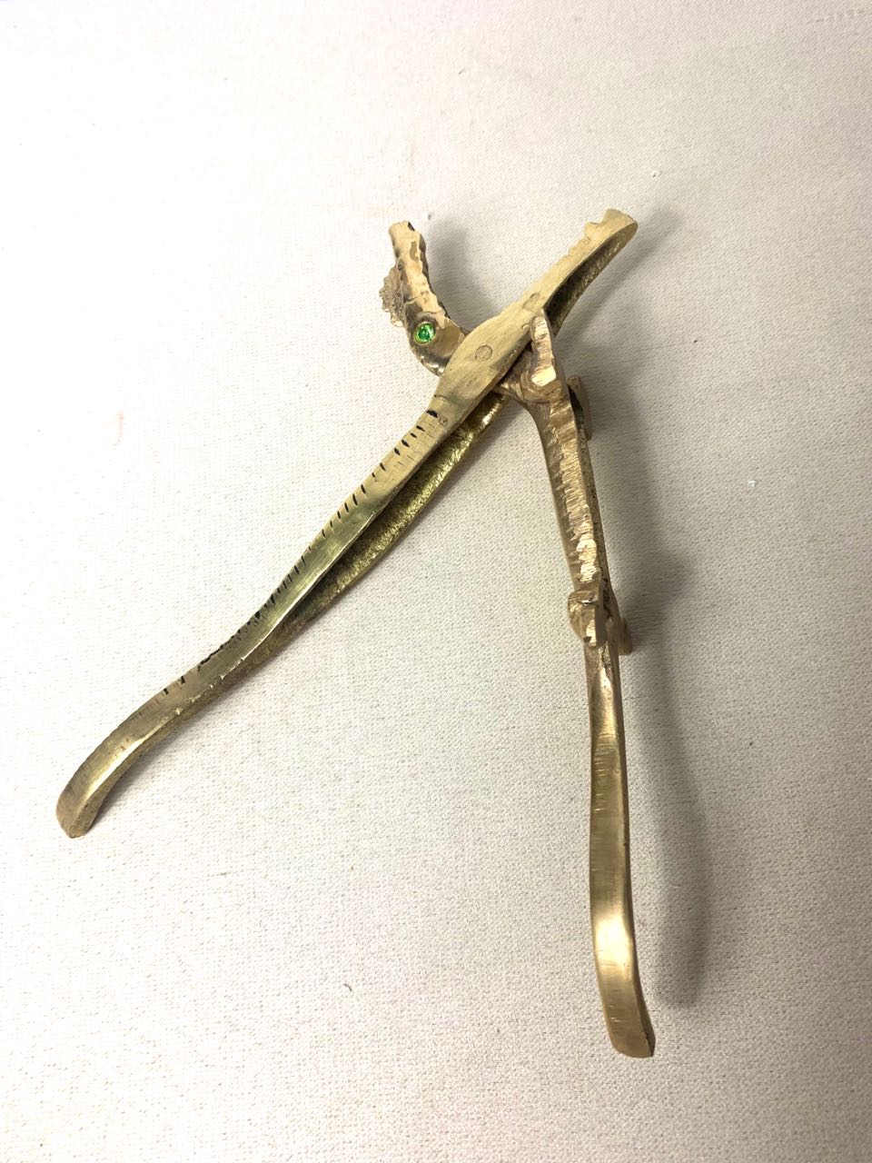 Vintage Nussknacker Krokodil Messing