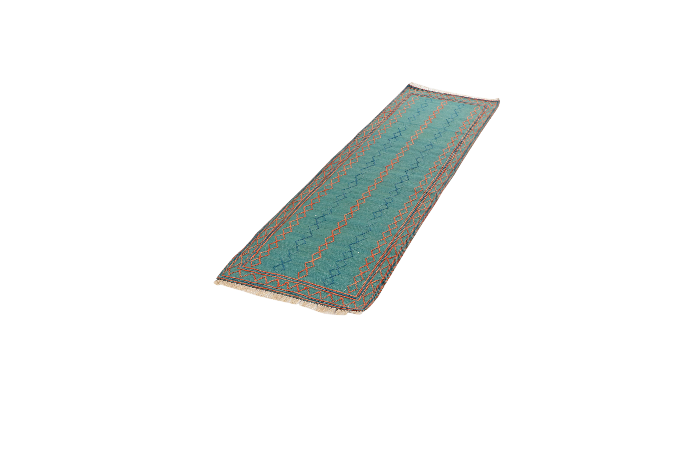 Kilim Gashgai Teppich Wolle Blau