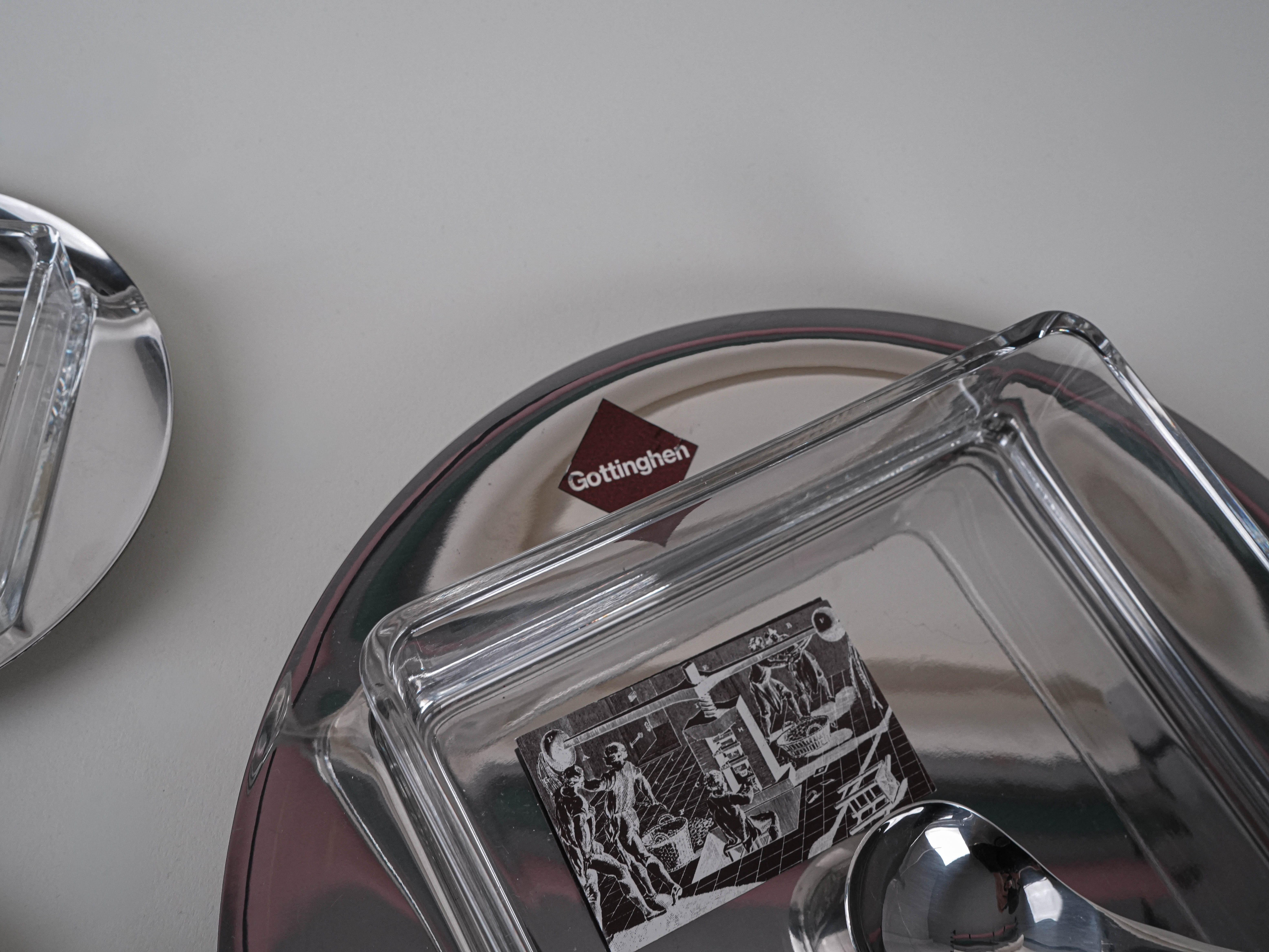 Dessert-Set Edelstahl Silber 1970er Jahre