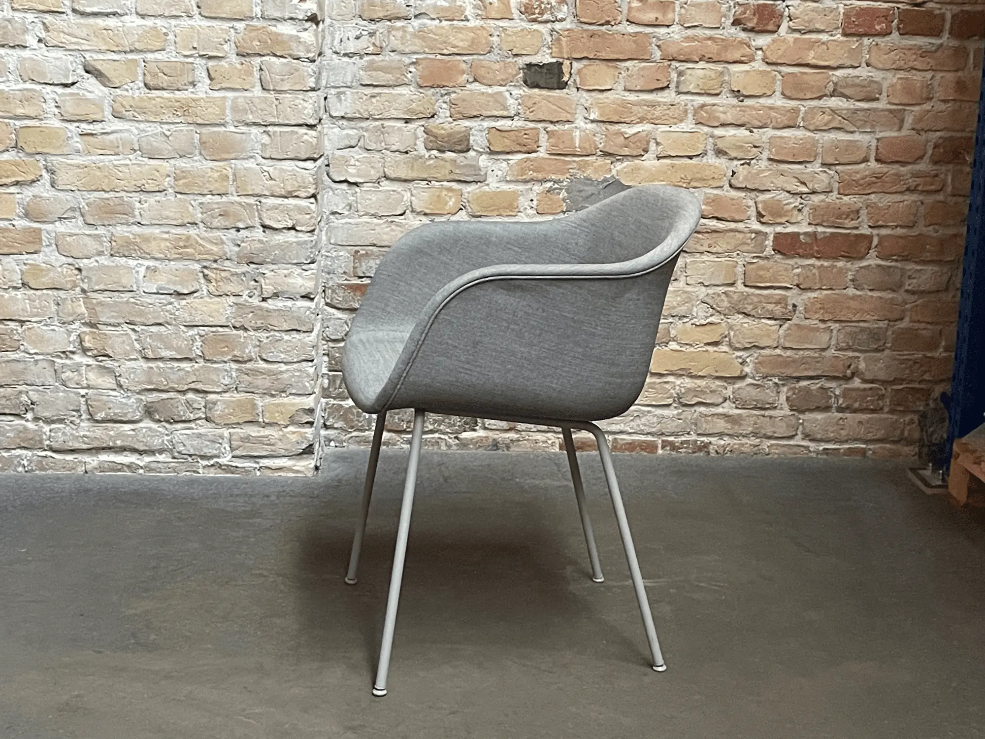 Fiber Armchair Textile Steel Grey