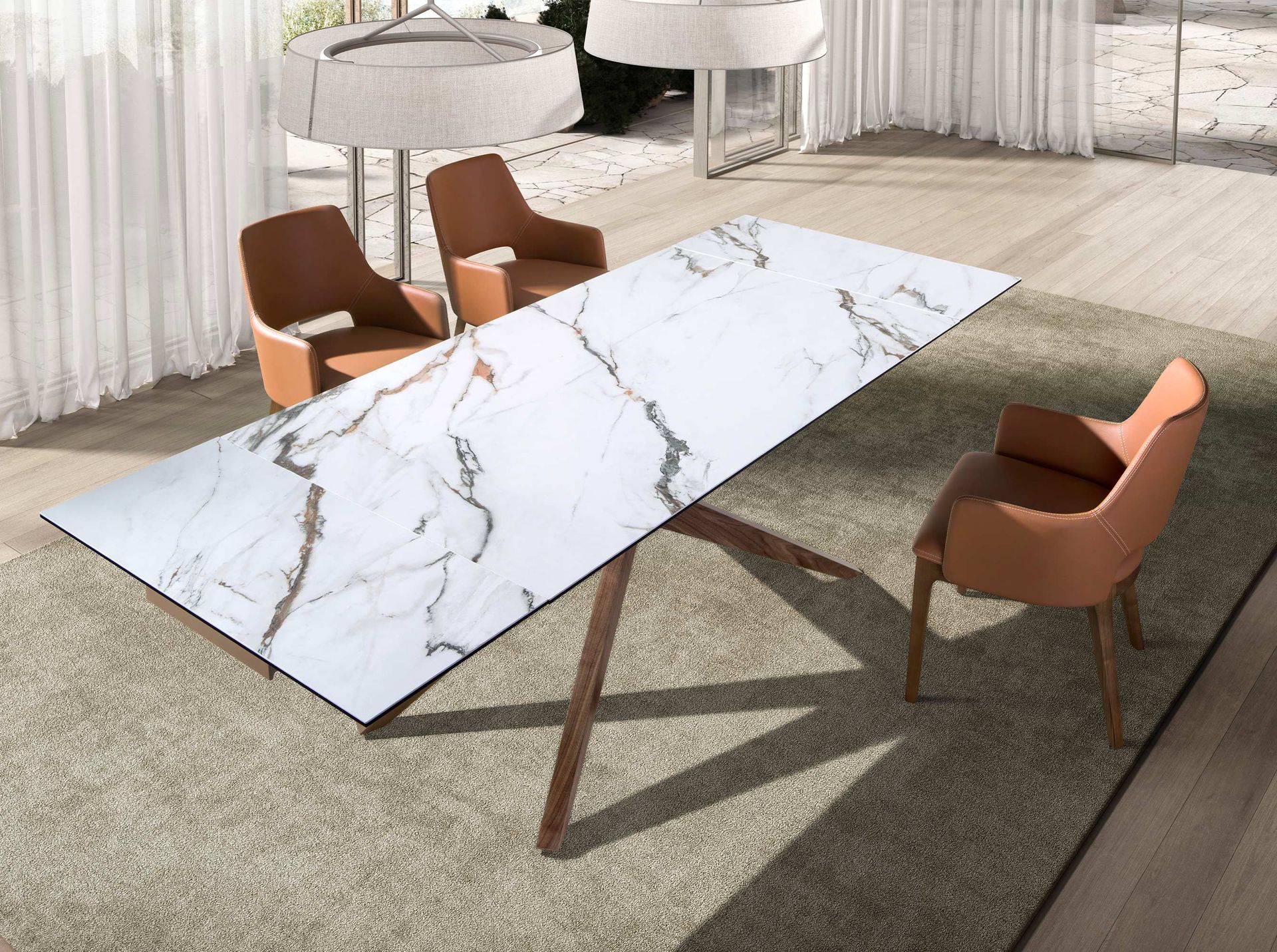 Esszimmerstuhl Kunstleder Braun