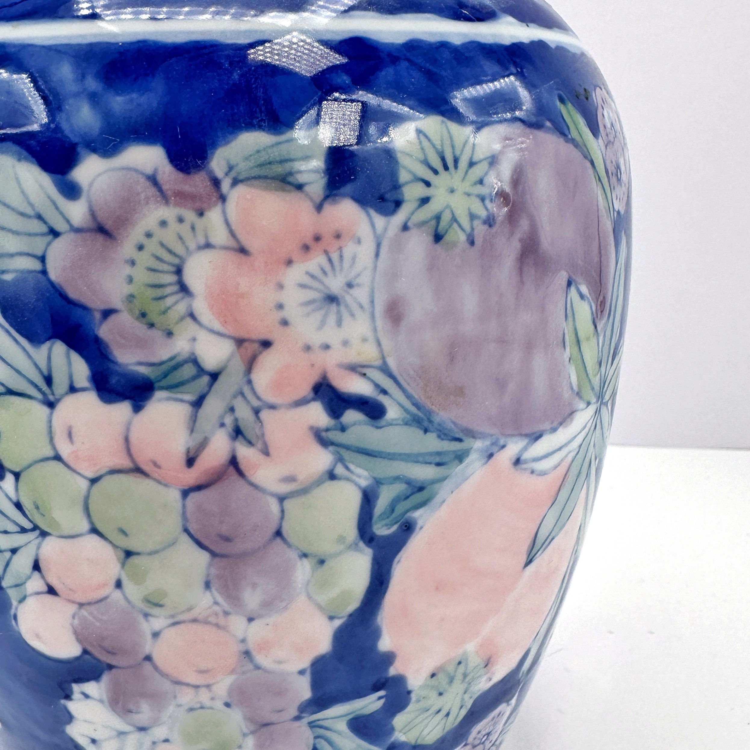 Vintage Vase Keramik Handbemalt 1990er Jahre