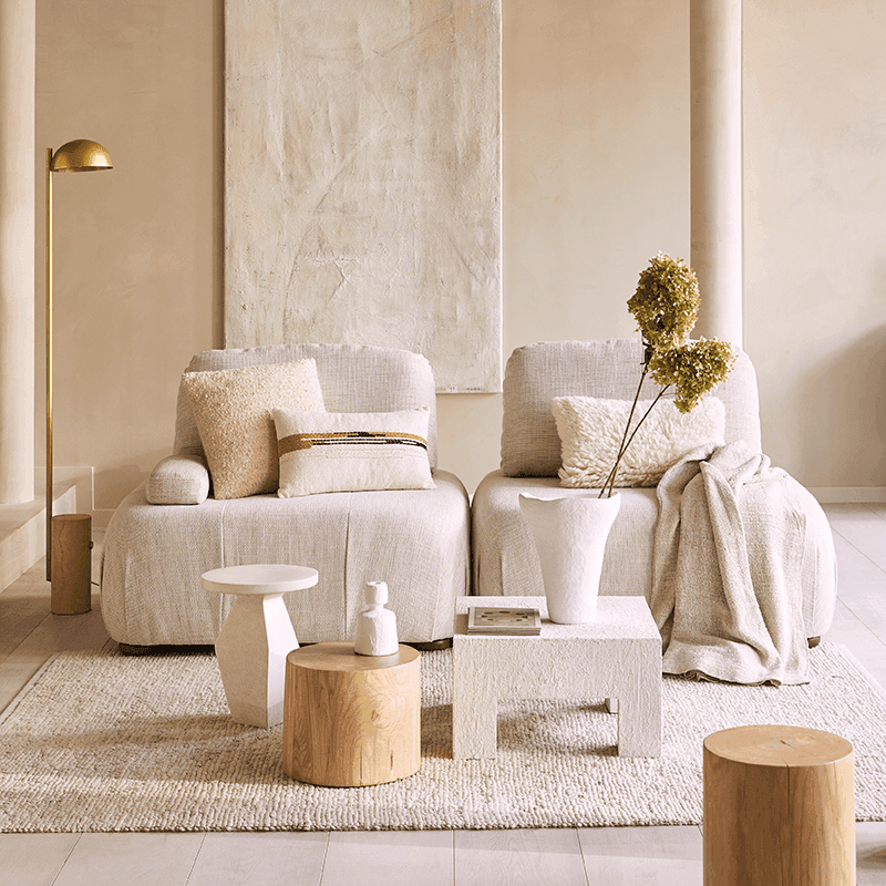 Tagesdecke Naturmaterialien Beige 270 x 250