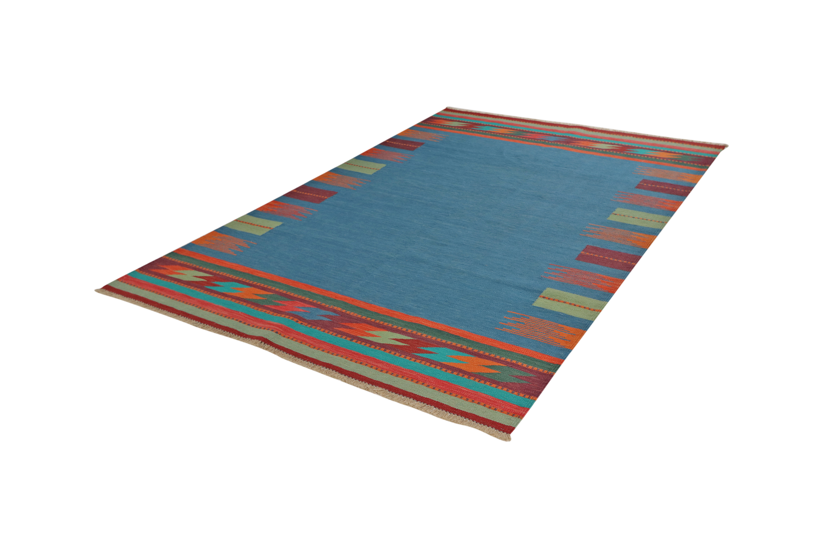 Kilim Gashgai Teppich Blau