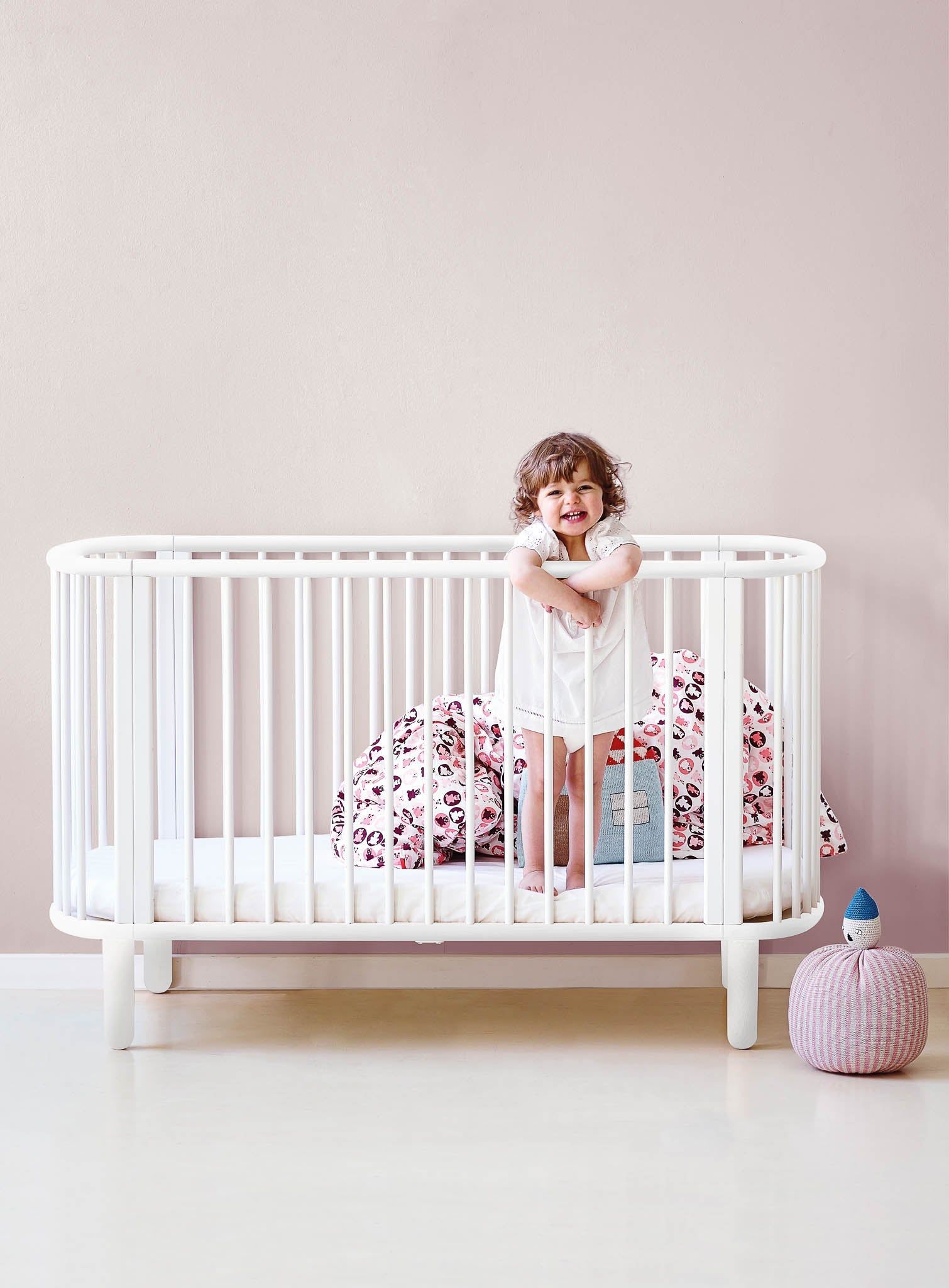 Baby-Bettchen Holz Weiß