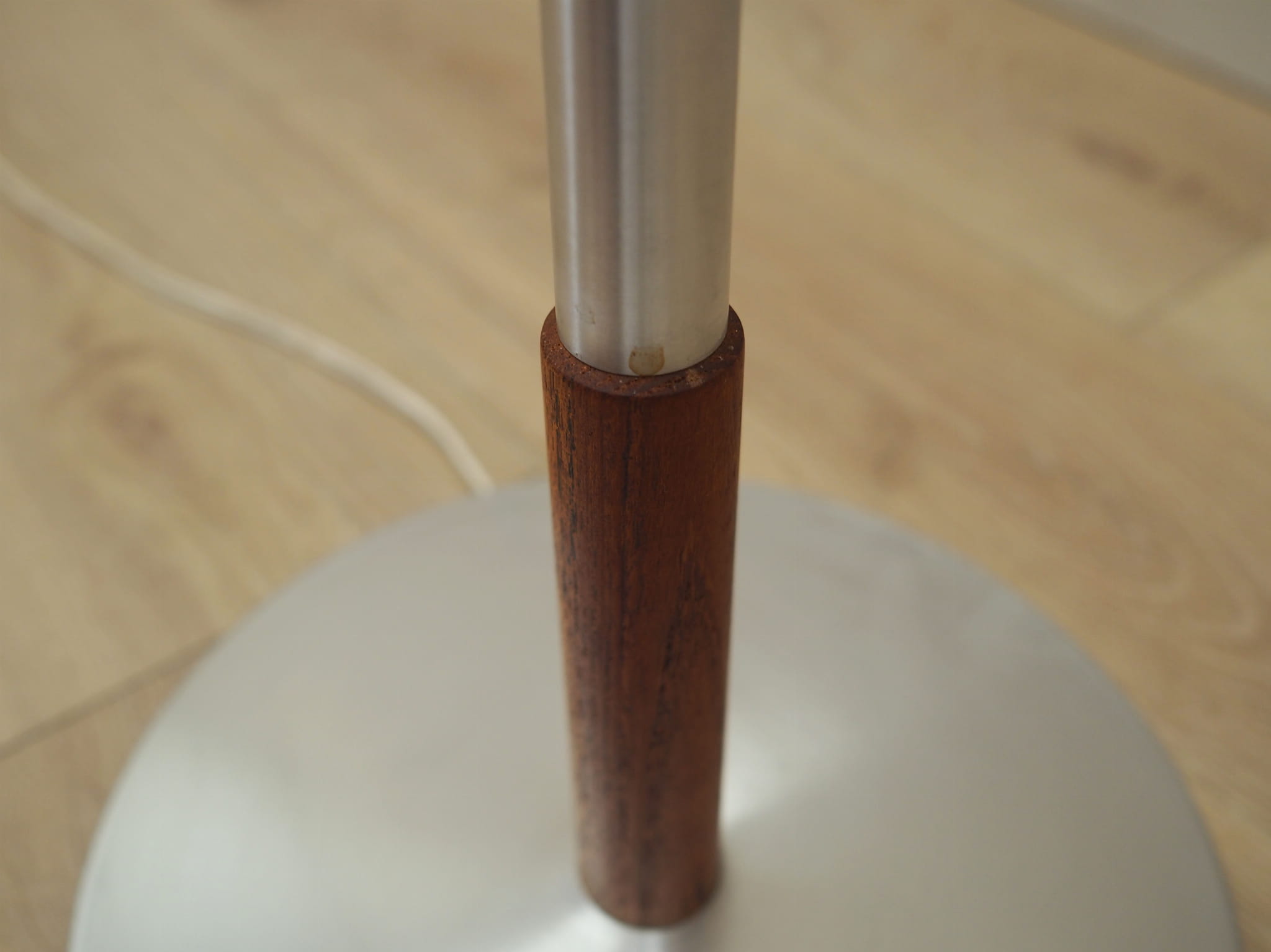 Vintage floor lamp metal plastic beige 1970s