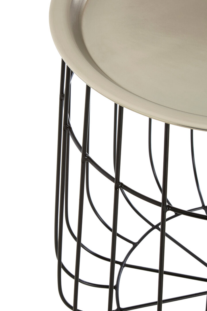 Templar Side Table Silver Black