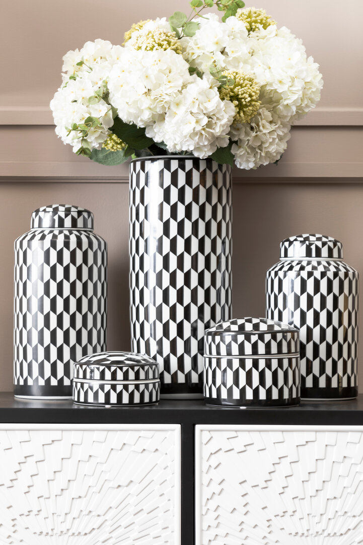 Marlo Big Geometric Printed Ceramic Jewelry Box