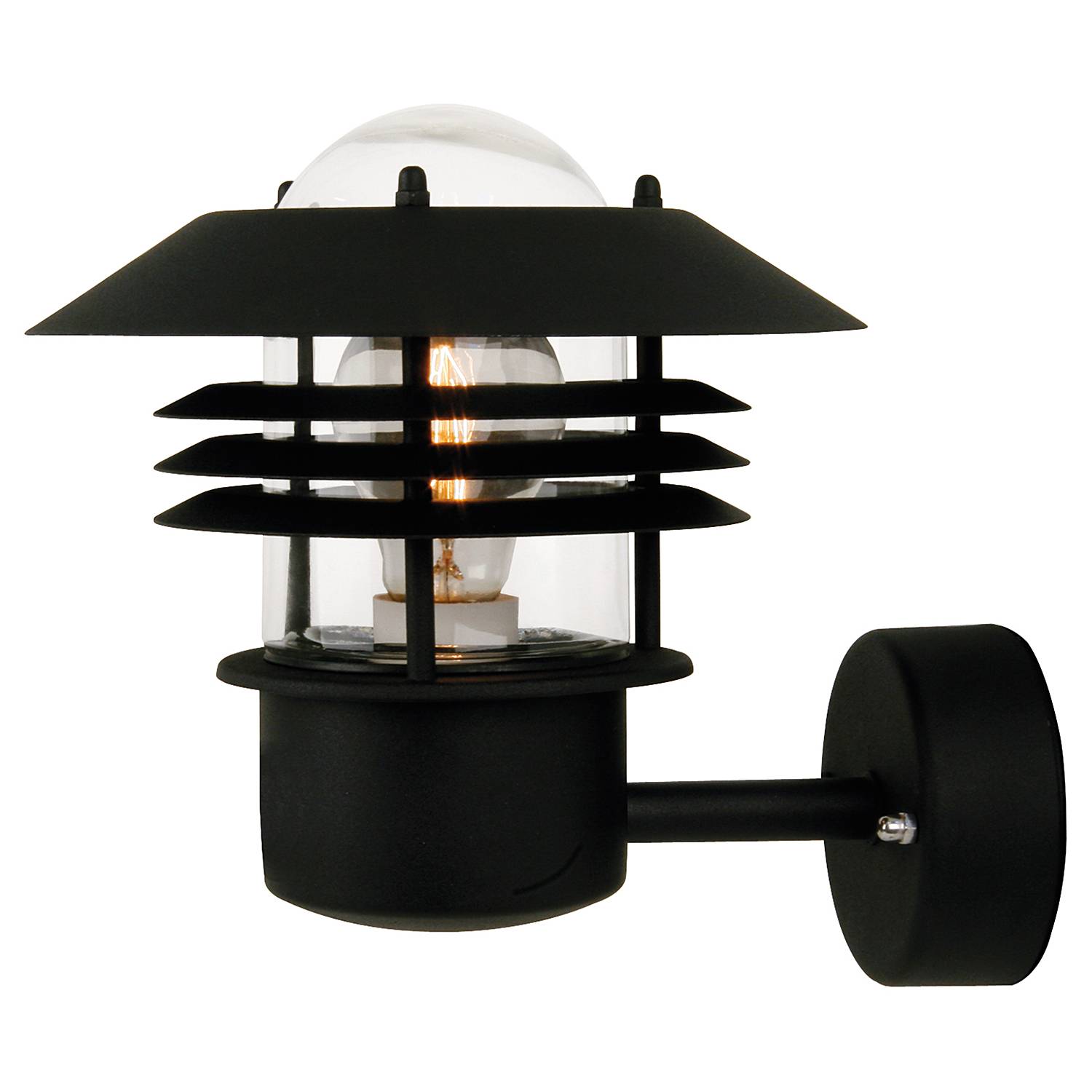 Wandleuchte Vejers Up Aluminium Schwarz