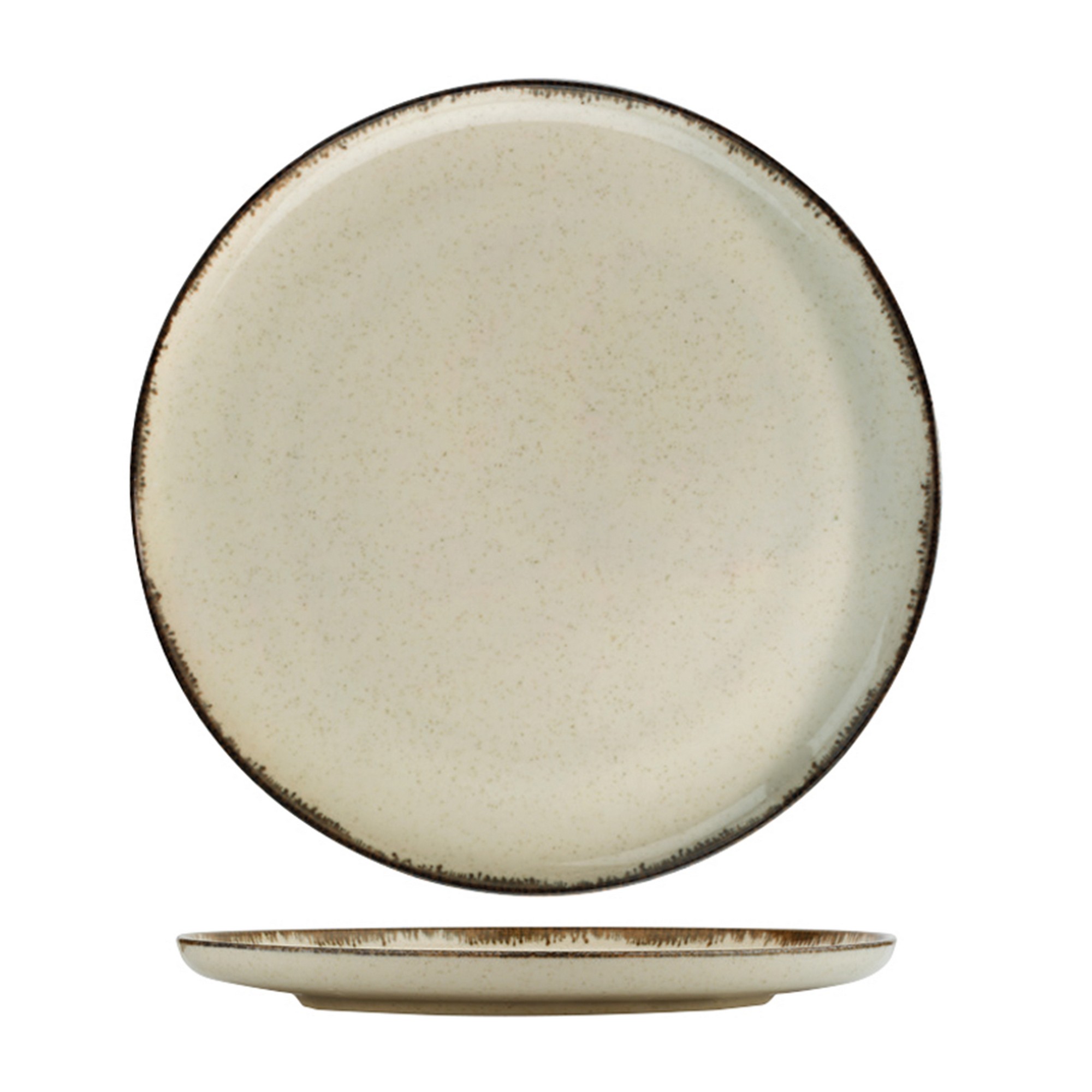 Tableware set 24-piece porcelain cinnamon