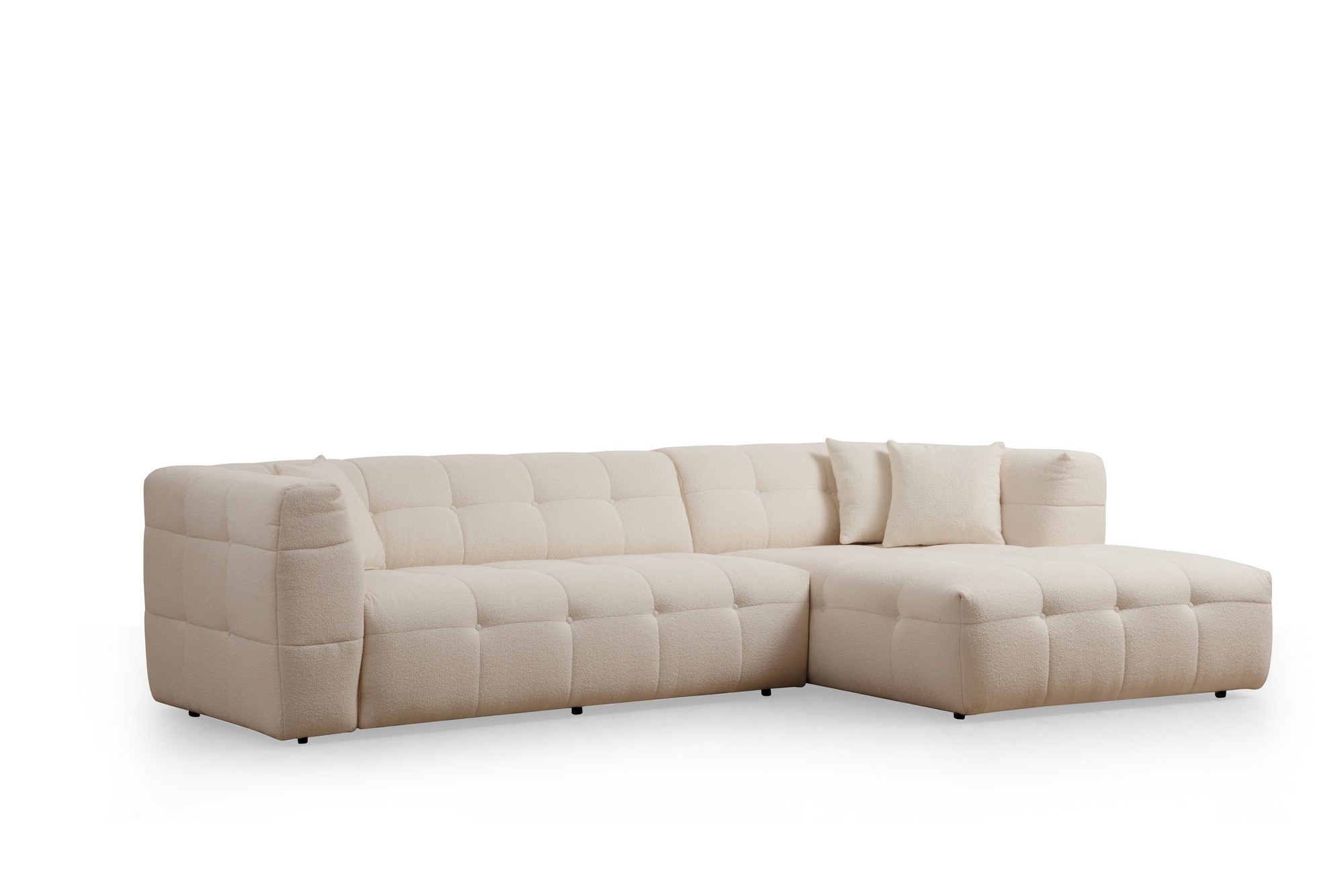 Modernes Sofa Récamiere Rechts Beige