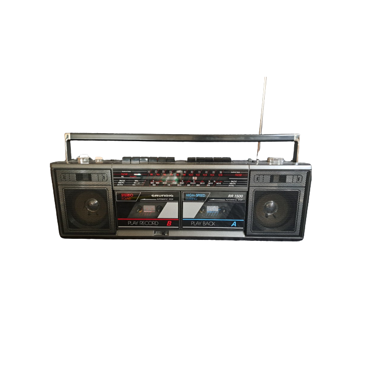 Vintage Radio Kunststoff Schwarz 1980er Jahre