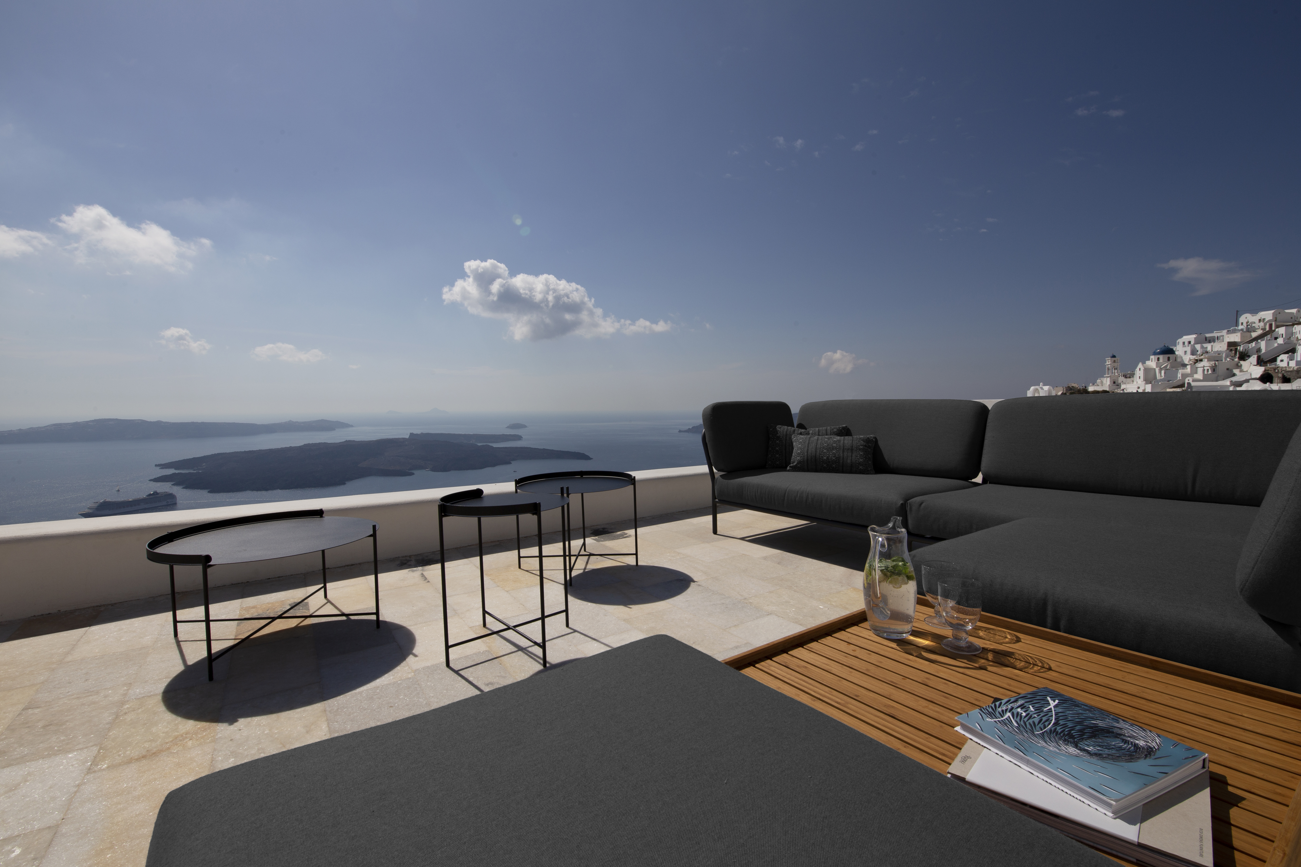 2x LEVEL Sofa Links, Sofa Rechts & Couchtisch Dunkelgrau