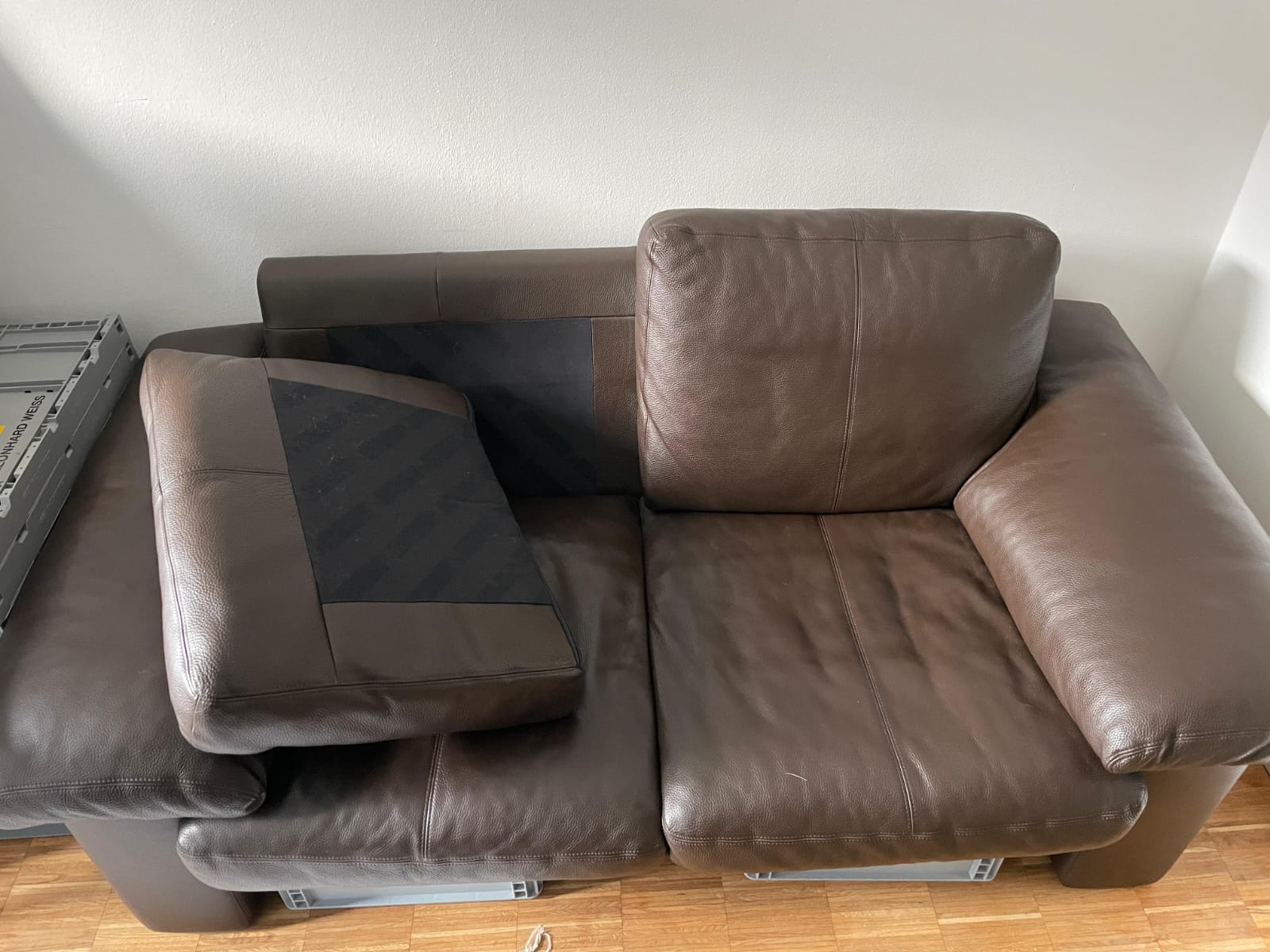 Leather Sofa Dark Brown