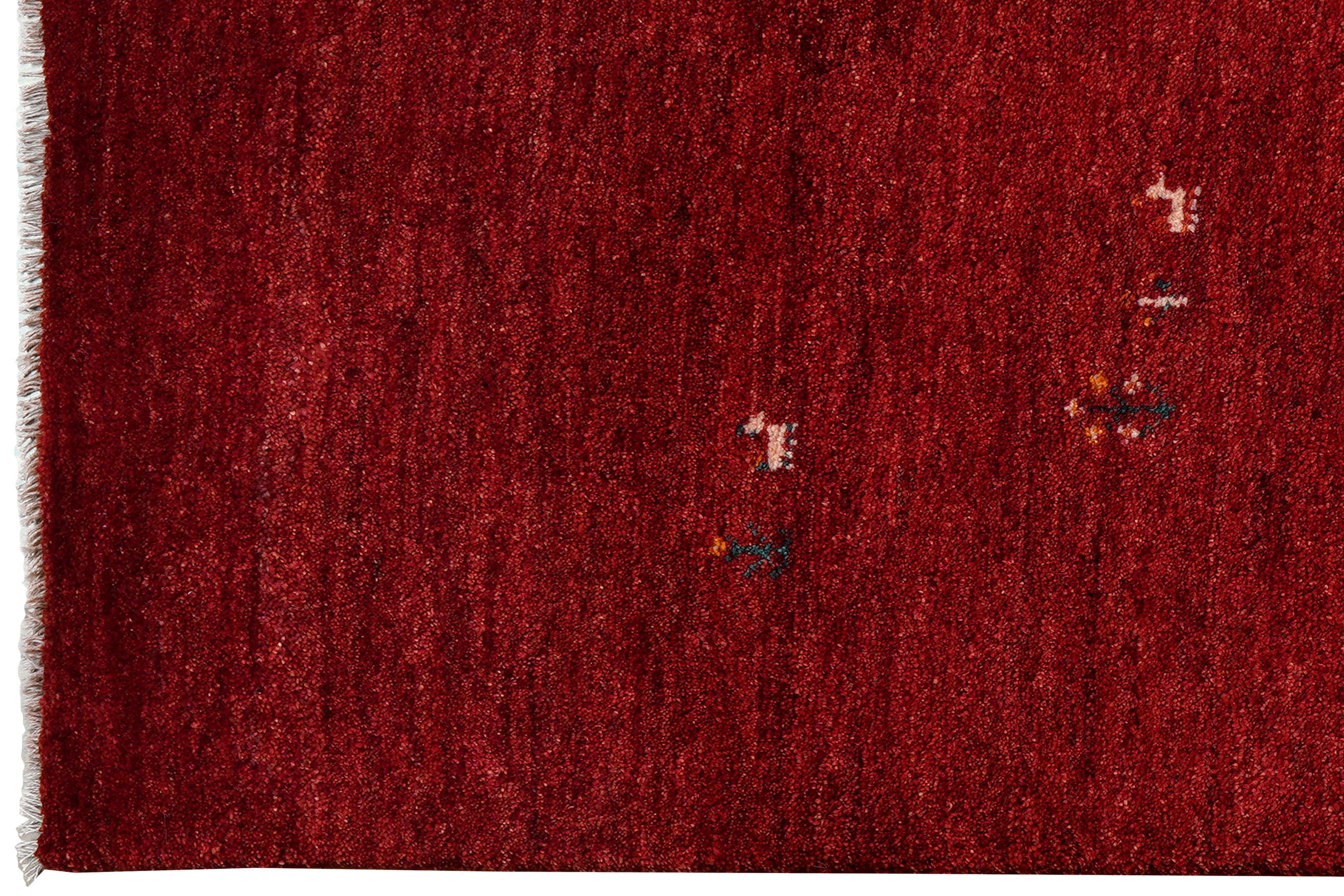 Tappeto Gabbeh Rizbaf Lana Rosso